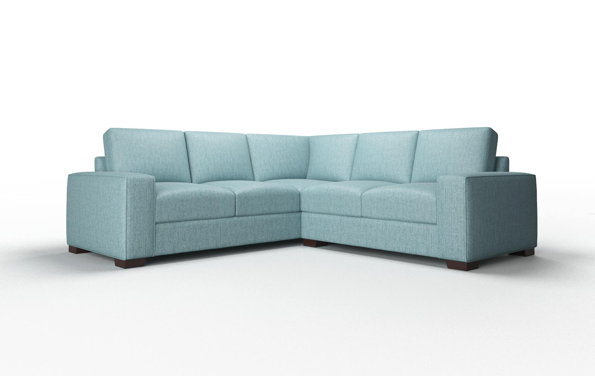 Monaco Insight Peacock Sectional espresso legs 1