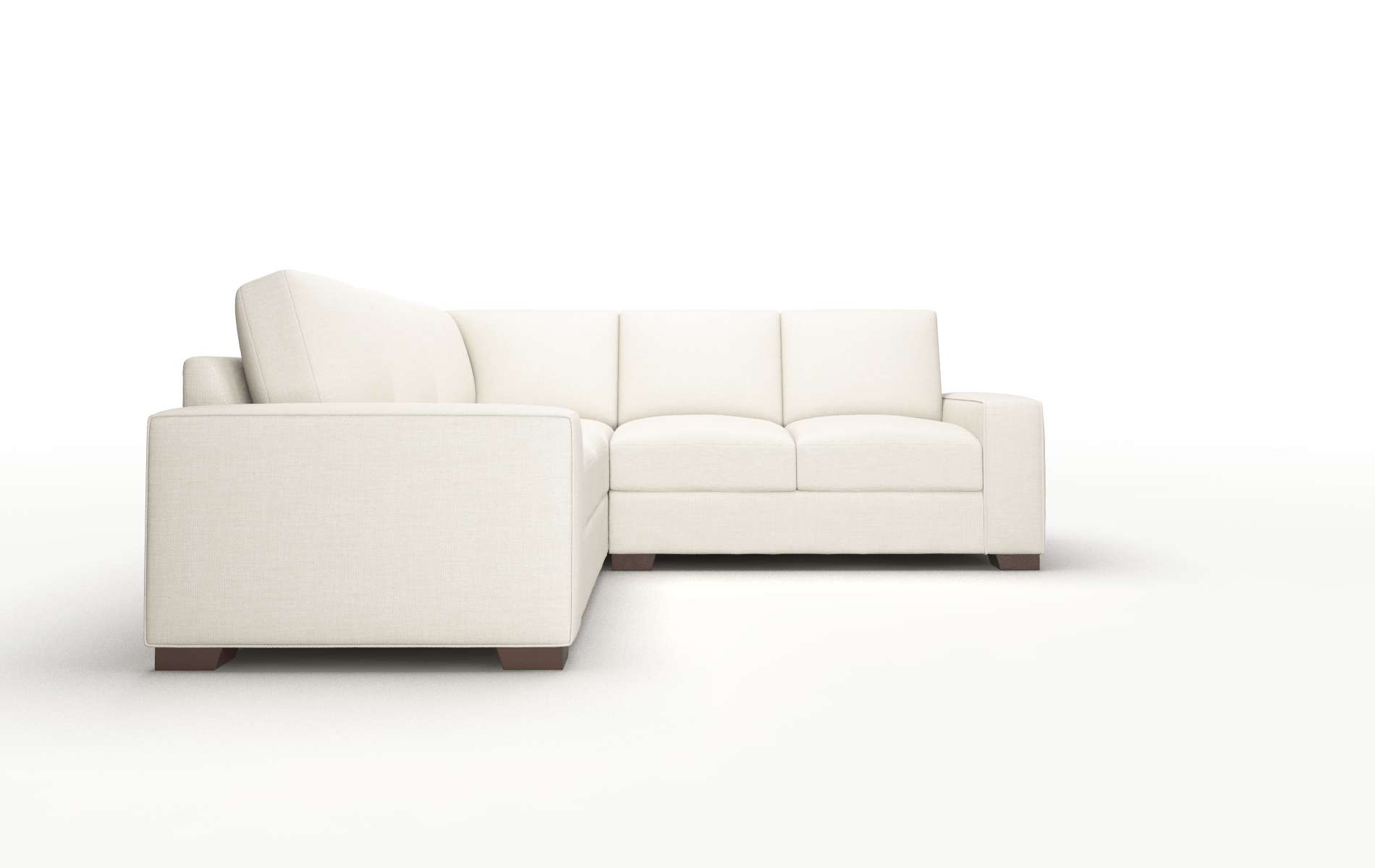 Monaco Keylargo Almond Sectional espresso legs 2