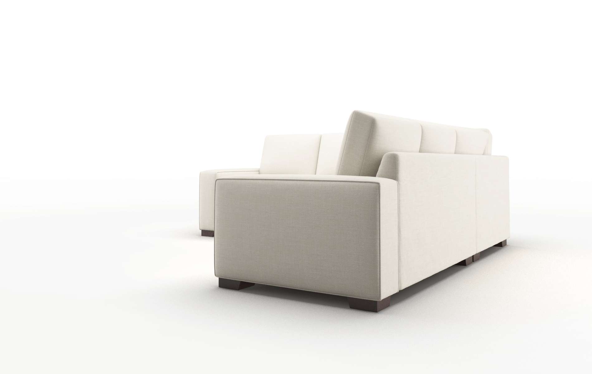 Monaco Keylargo Almond Sectional espresso legs 4