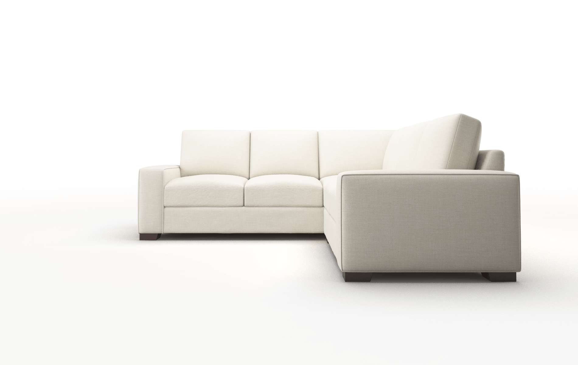 Monaco Keylargo Almond Sectional espresso legs 5
