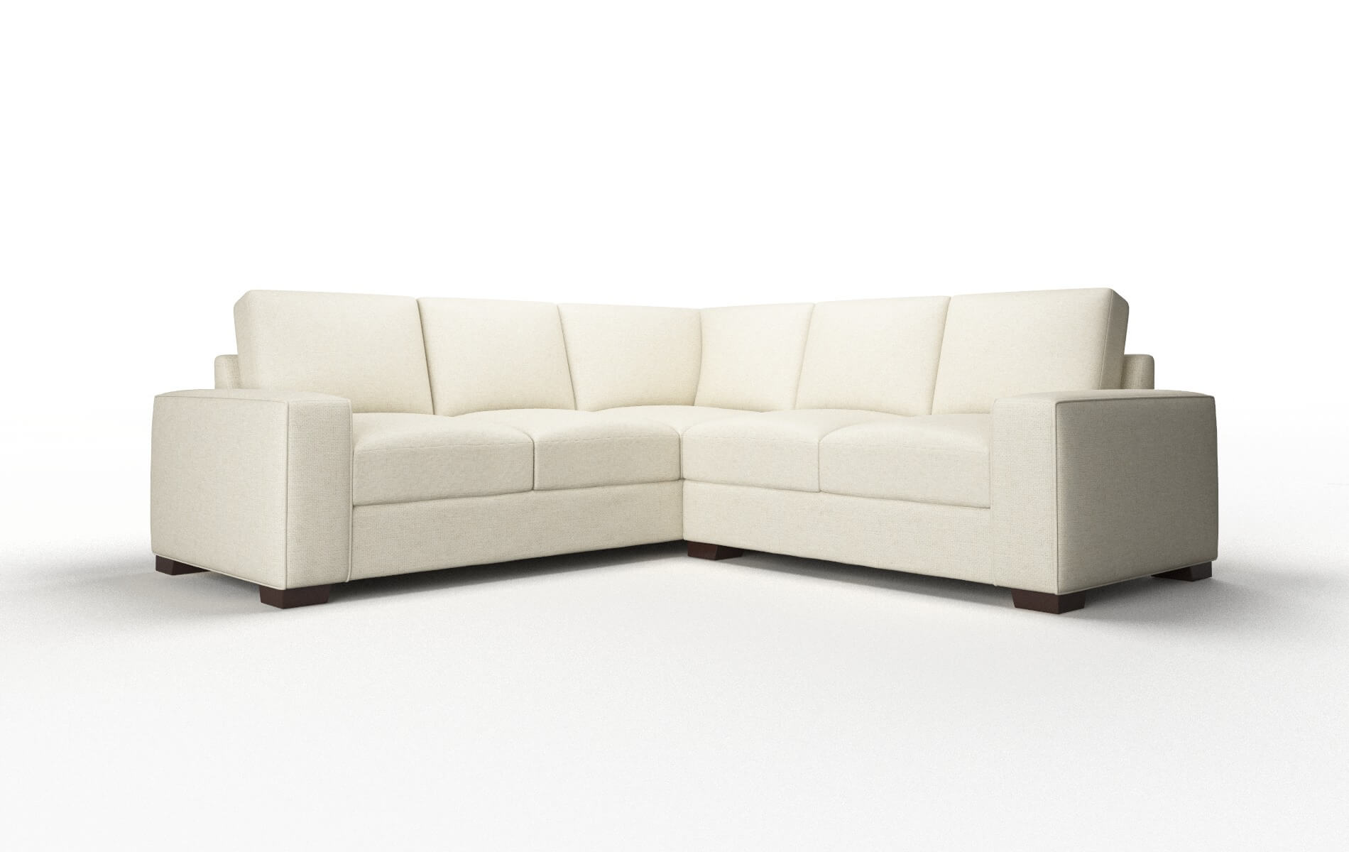 Monaco Lana Sand Sectional espresso legs 1