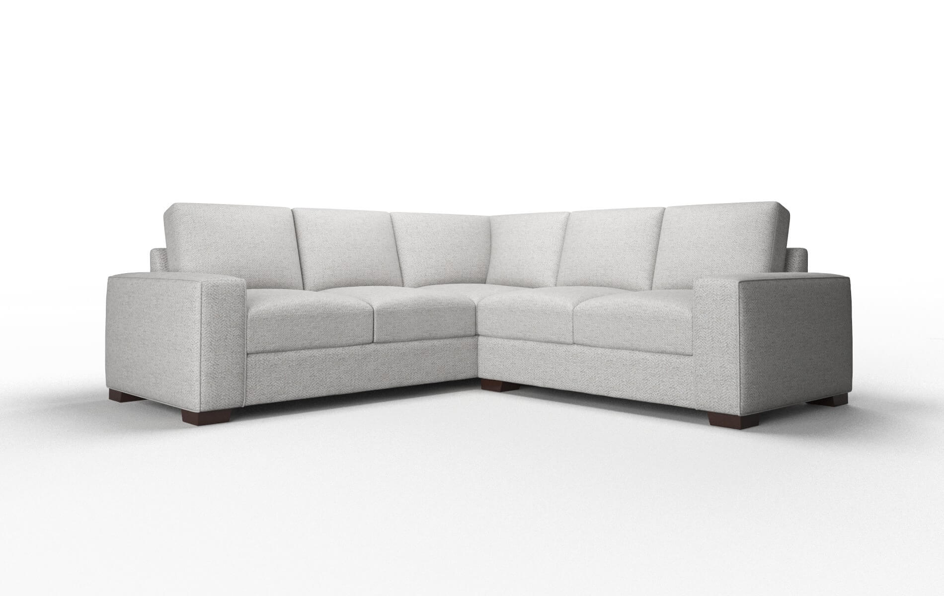 Monaco Malibu dove Sectional Espresso Legs  1