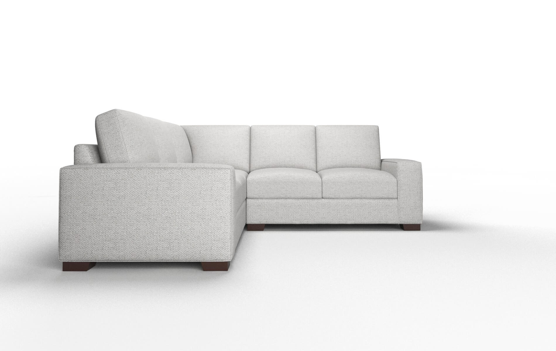 Monaco Malibu Dove Sectional espresso legs 2