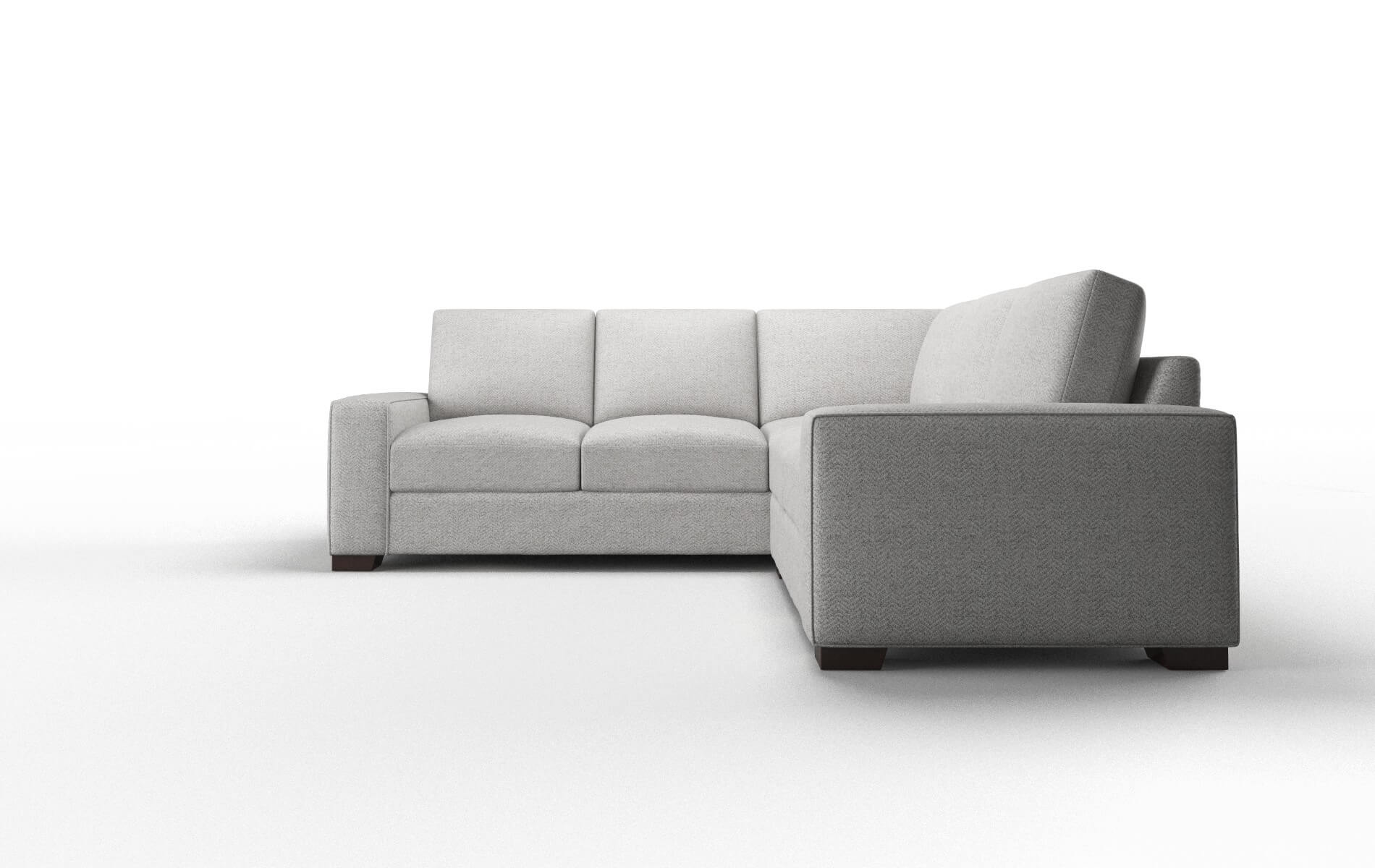 Monaco Malibu Dove Sectional espresso legs 5