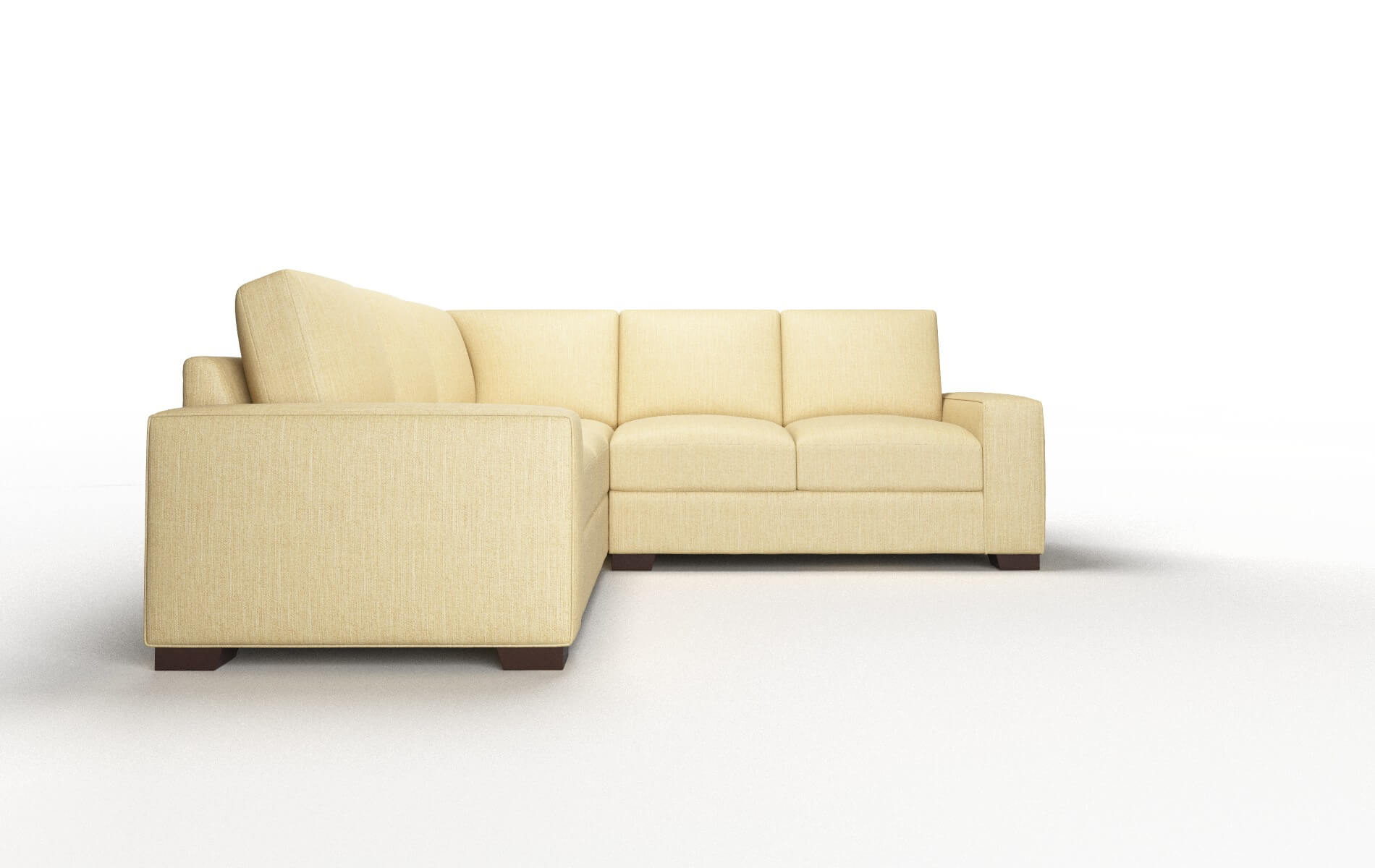 Monaco Malibu Maize Sectional espresso legs 2