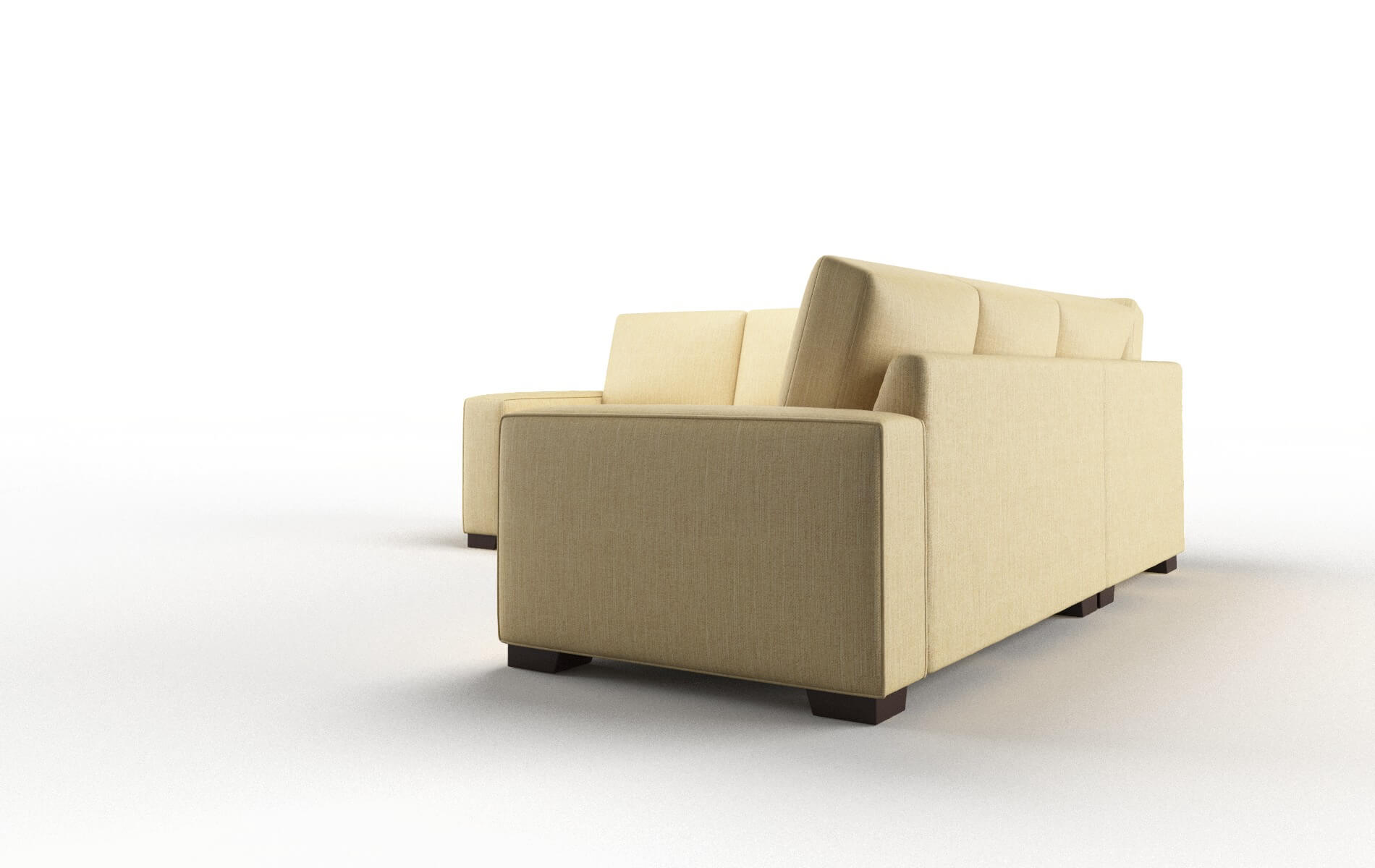 Monaco Malibu Maize Sectional espresso legs 4