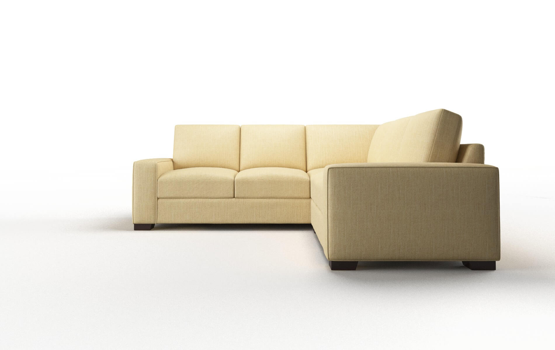 Monaco Malibu Maize Sectional espresso legs 5