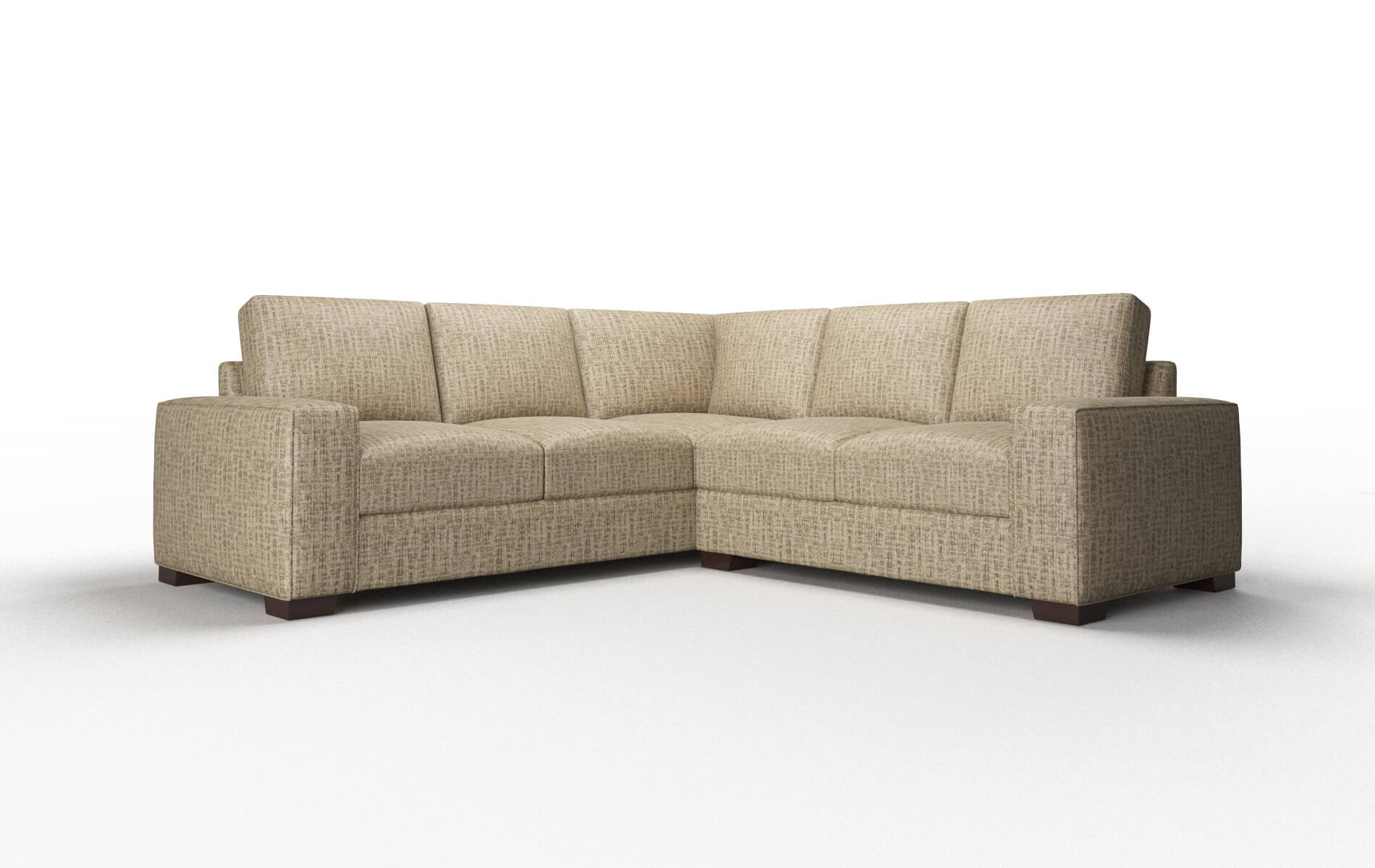 Monaco Marcy Camel Sectional espresso legs 1