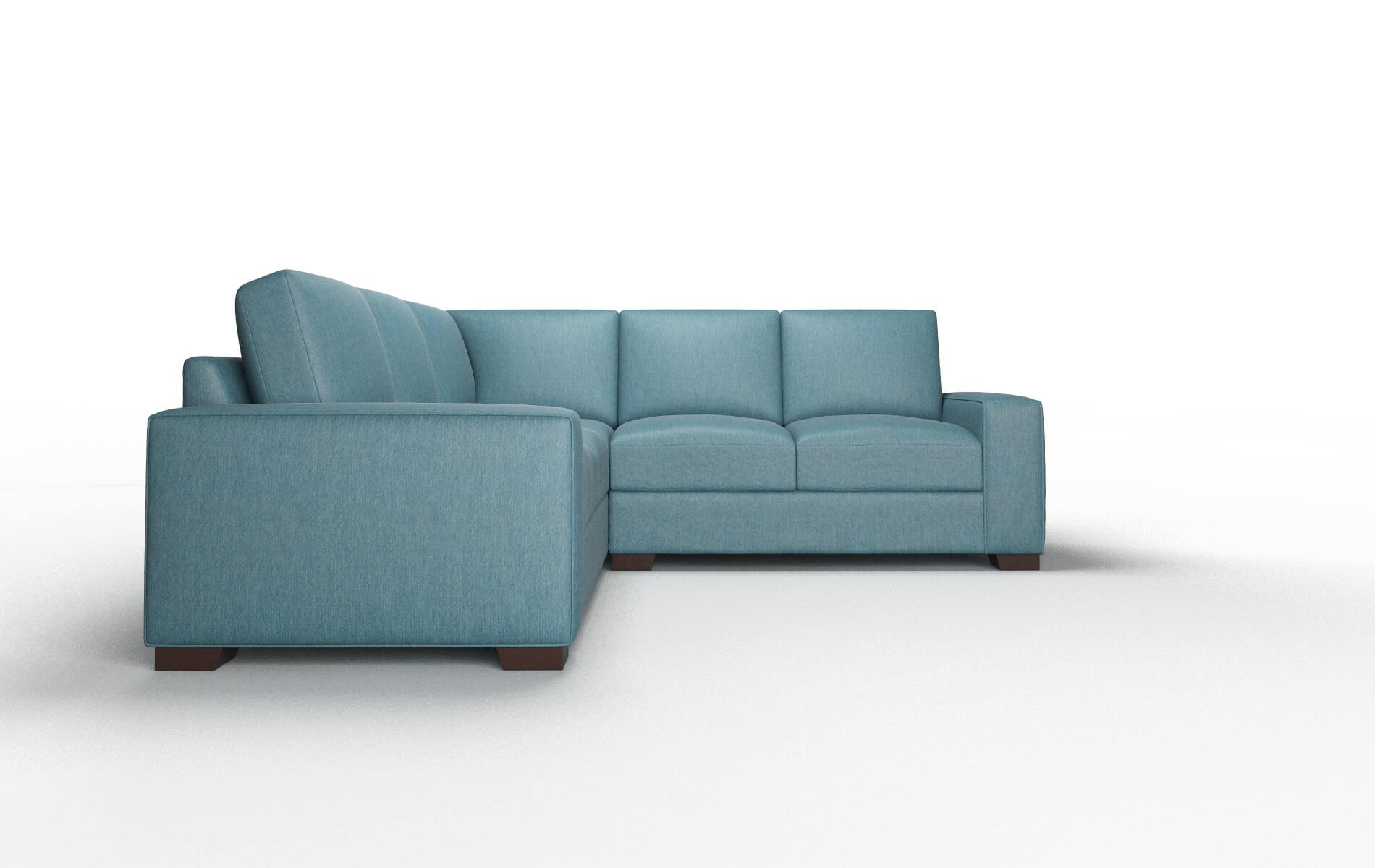 Monaco Merit Peacock Sectional espresso legs 2