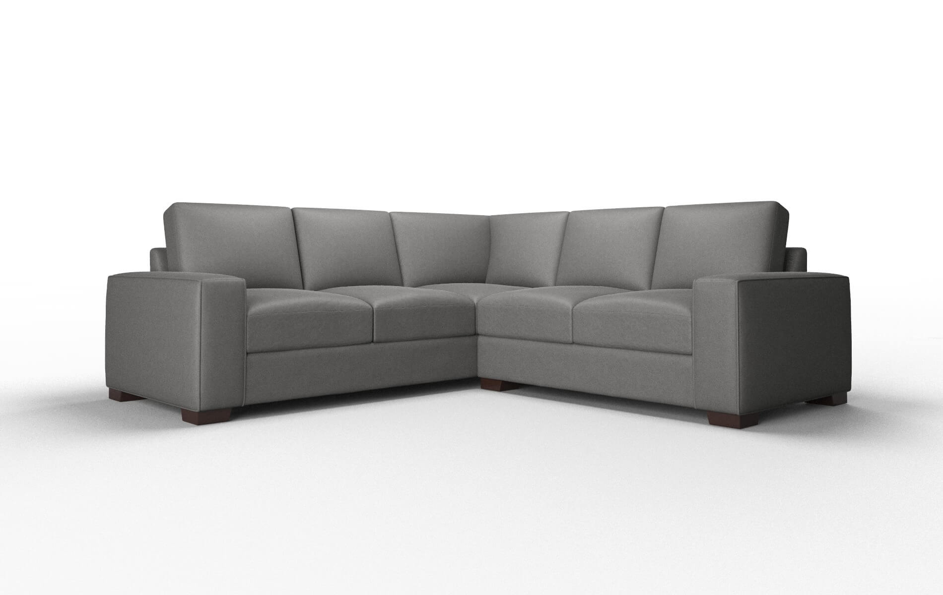 Monaco Oakley Charcoal Sectional espresso legs 1