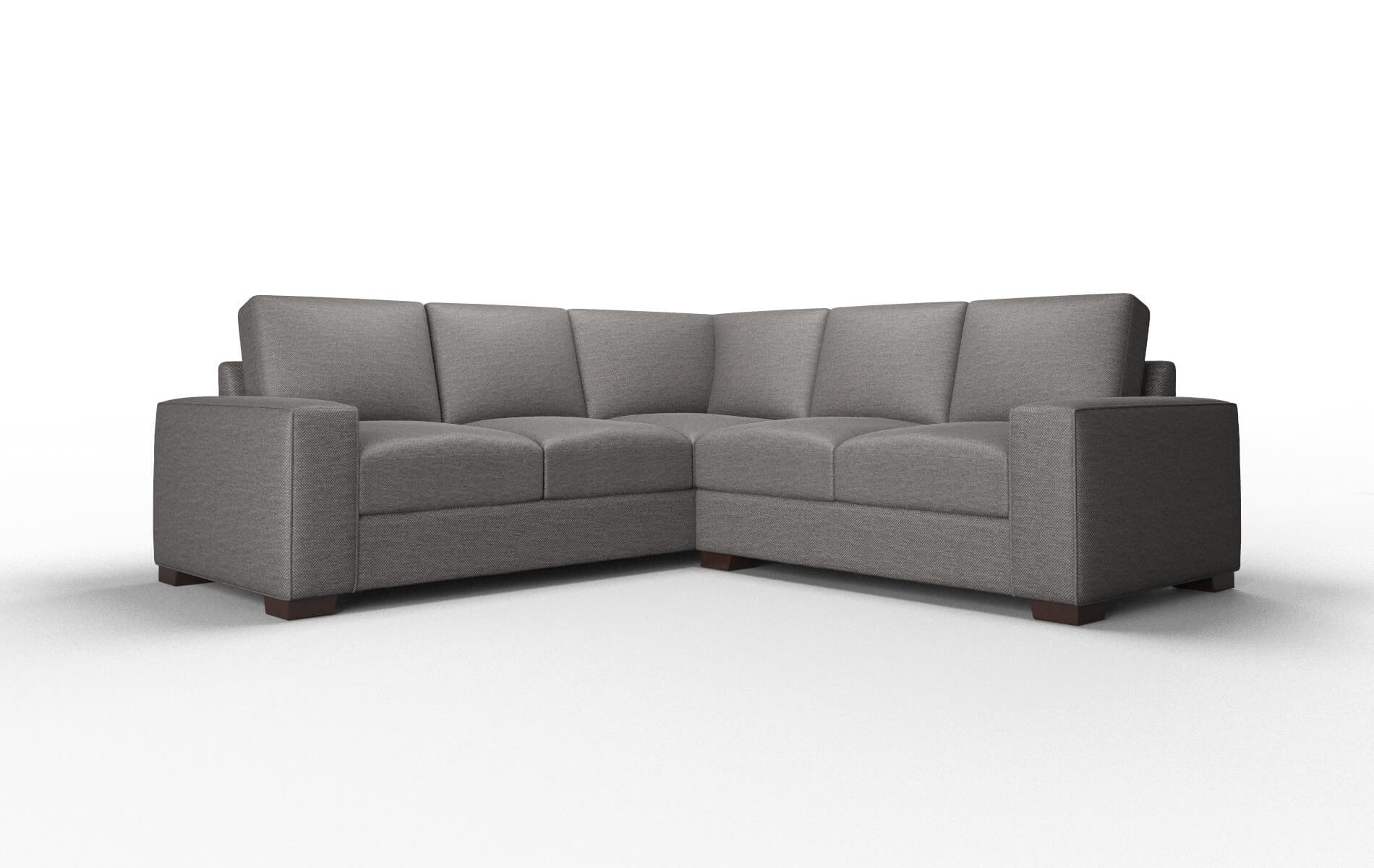 Monaco Oscar Charcoal Sectional espresso legs 1