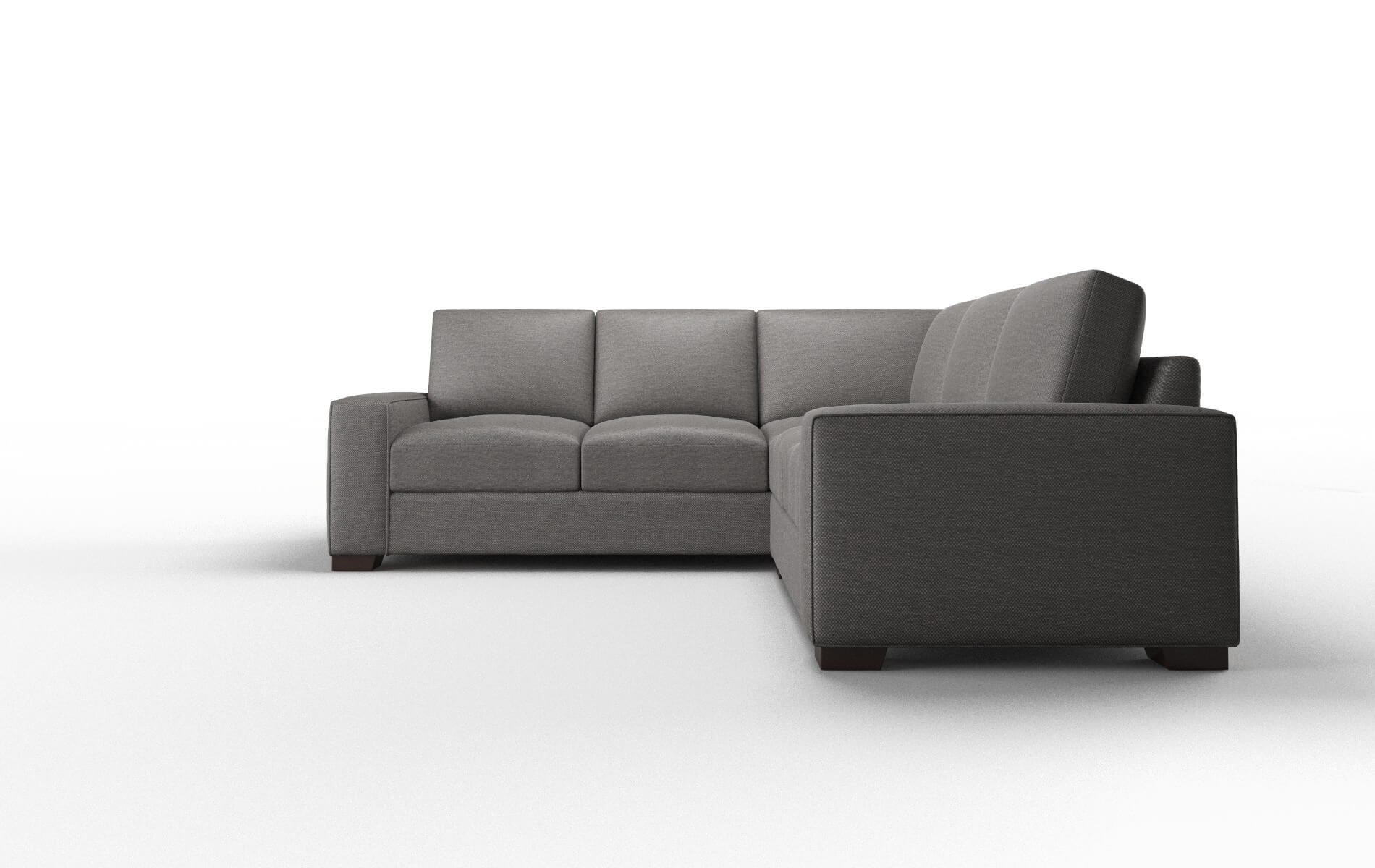 Monaco Oscar Charcoal Sectional espresso legs 5