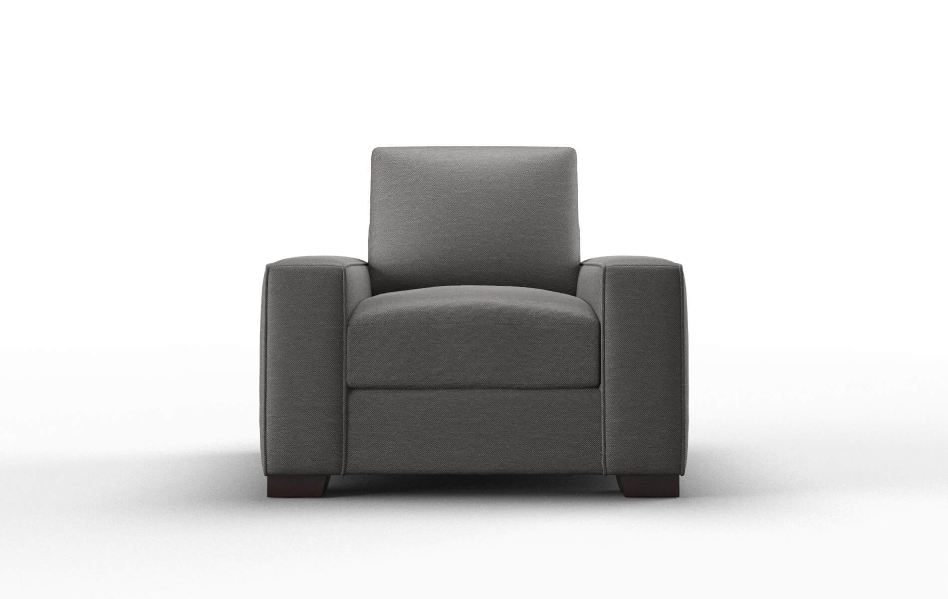 Monaco Oscar Grey Chair espresso legs 1