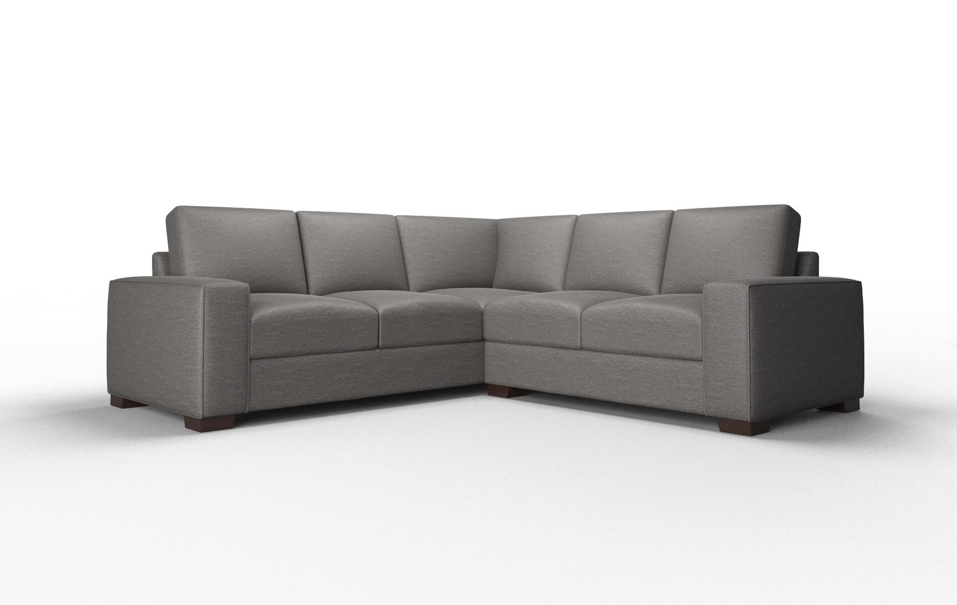 Monaco Oscar Grey Sectional espresso legs 1