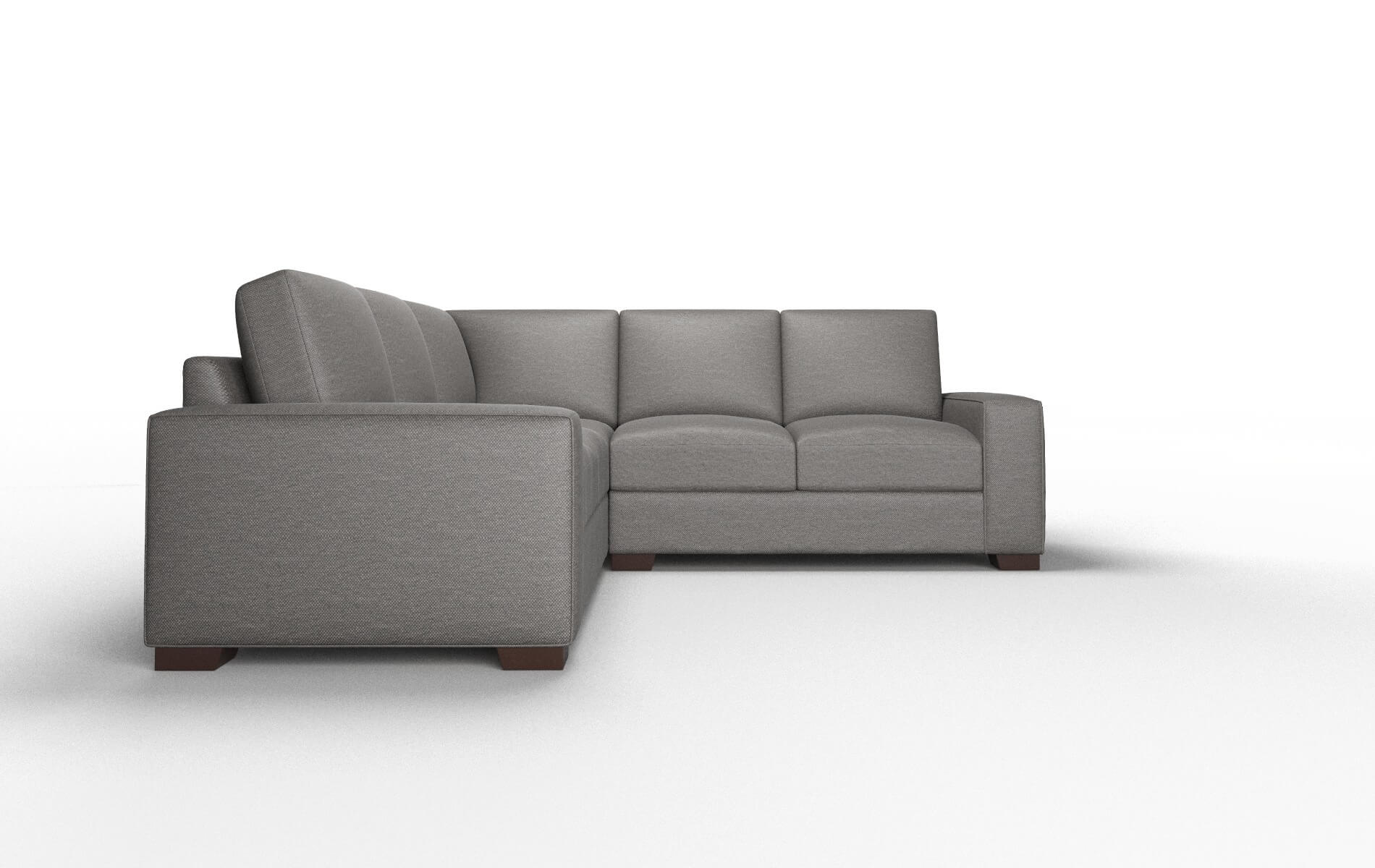 Monaco Oscar Grey Sectional espresso legs 2