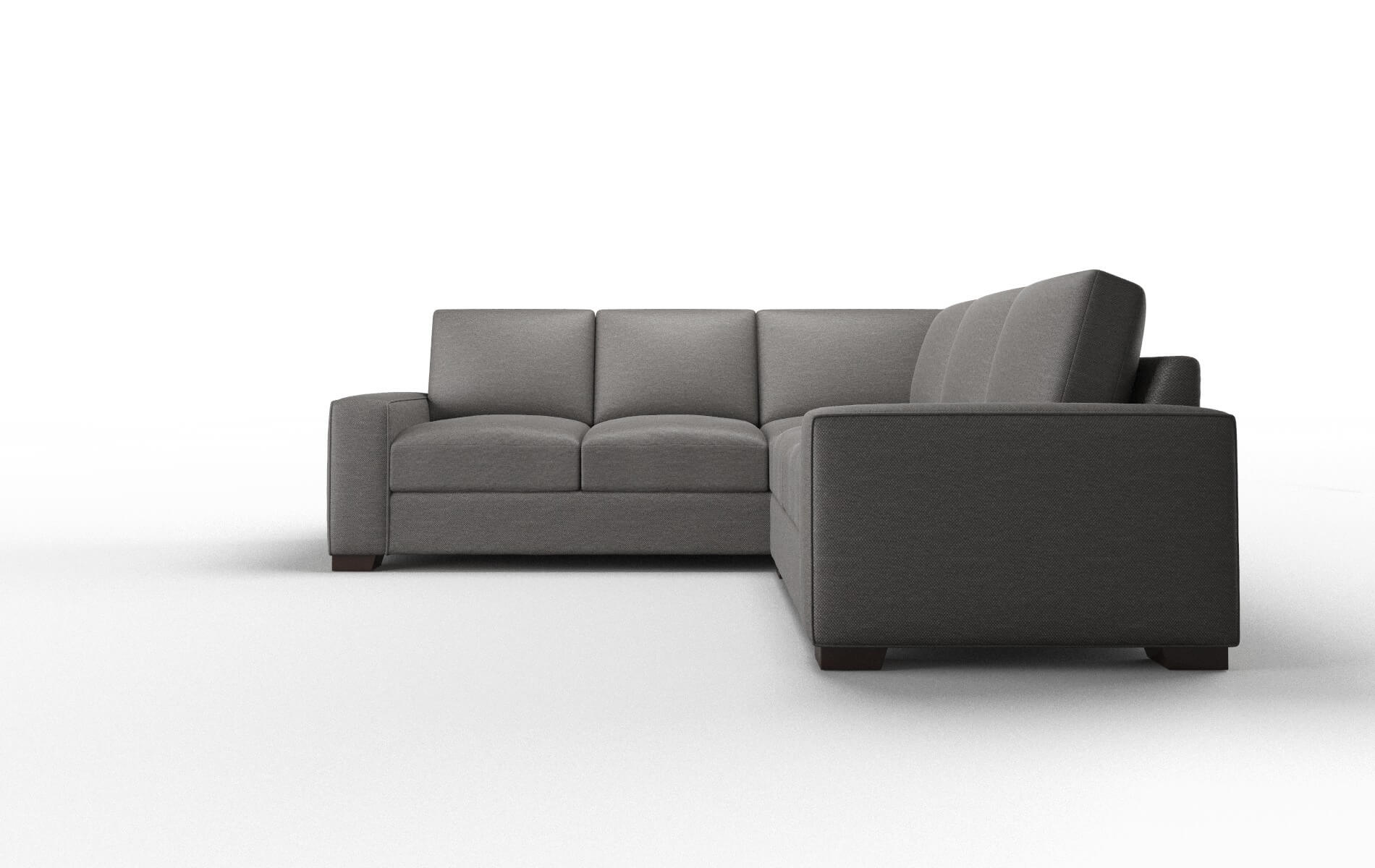 Monaco Oscar Grey Sectional espresso legs 5