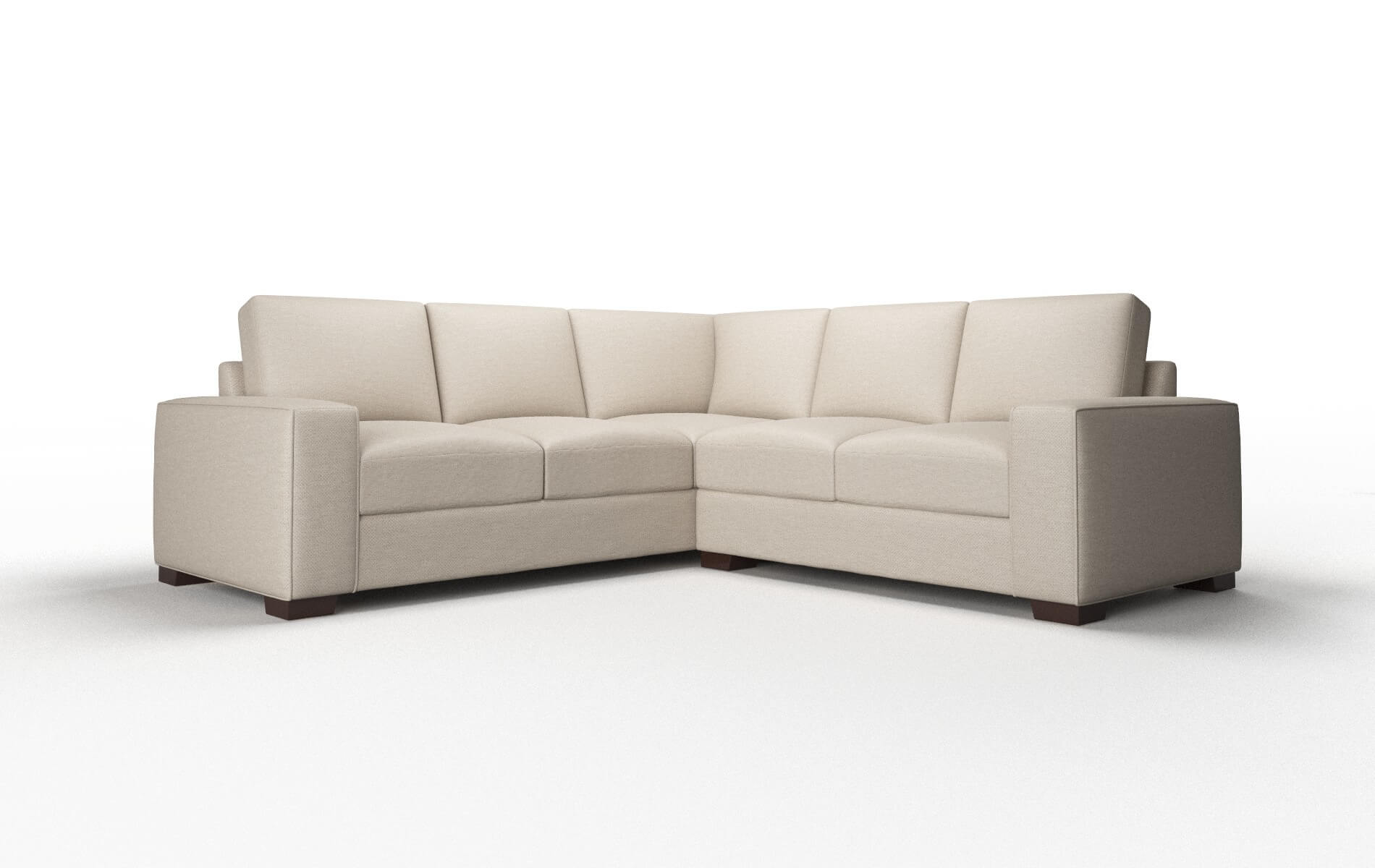 Monaco Oscar linen Sectional Espresso Legs  1