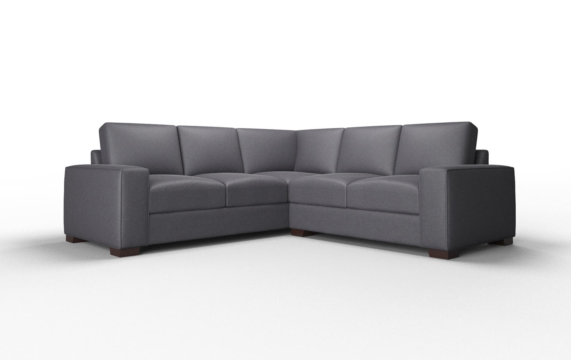 Monaco Parker Charcoal Sectional espresso legs 1