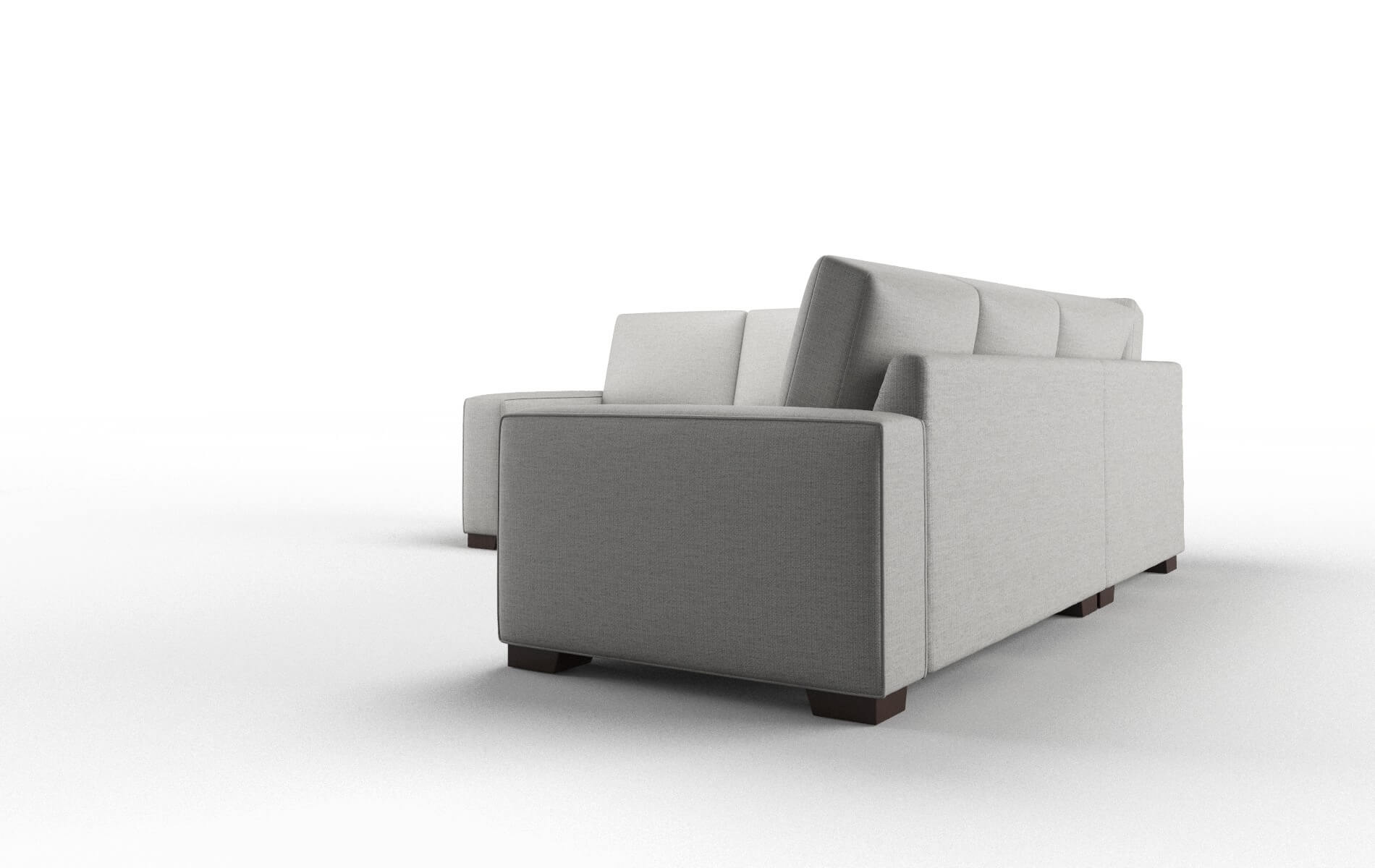 Monaco Parker Silver Sectional espresso legs 4