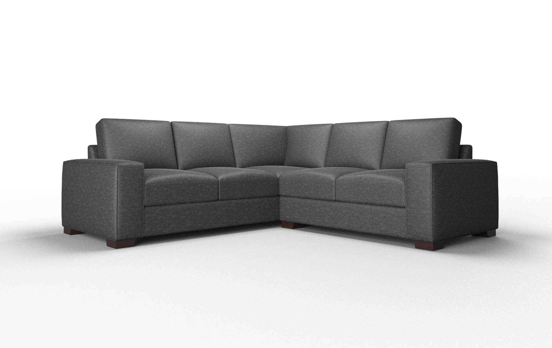 Monaco Phoenix Charcoal Sectional espresso legs 1