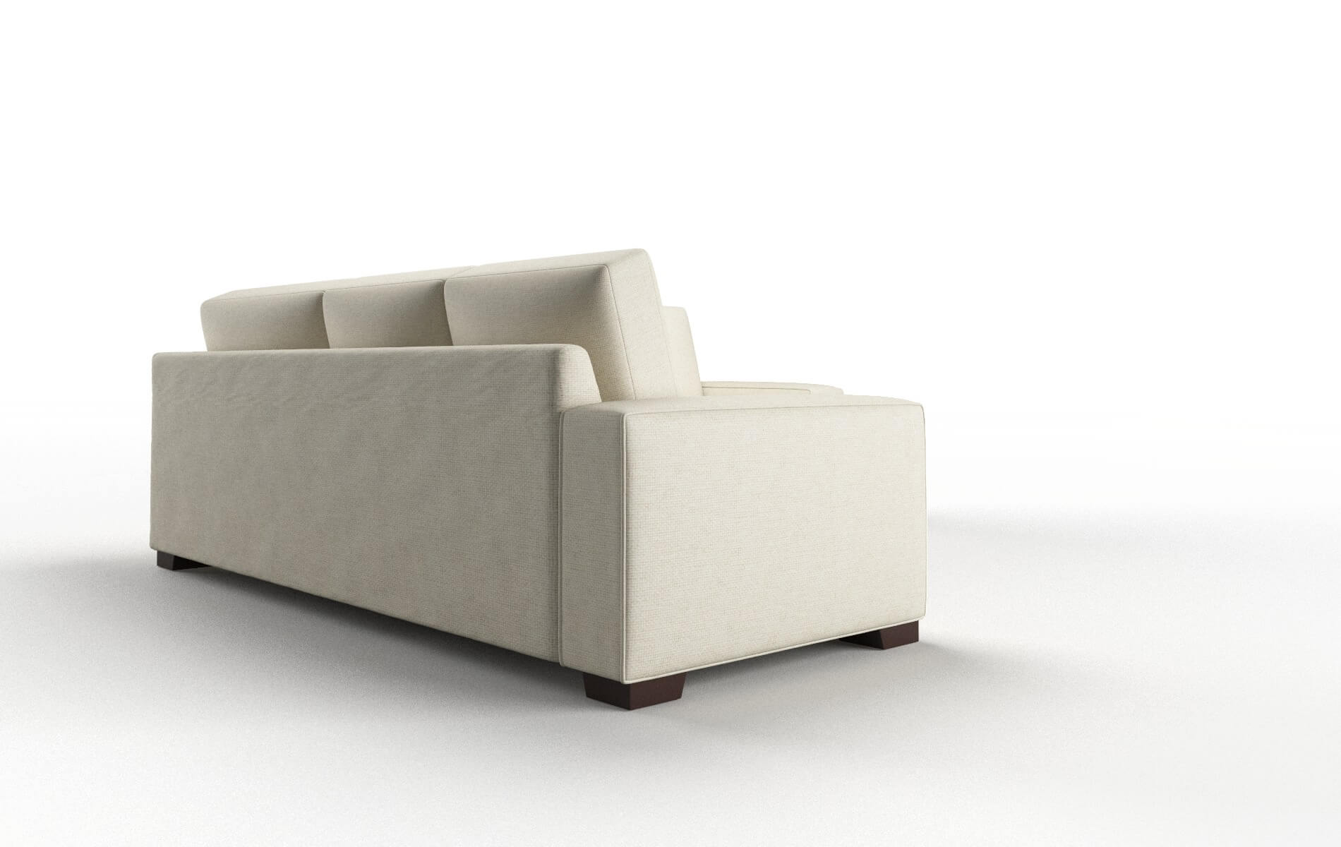 Monaco Phoenix Ivory Sectional espresso legs 3