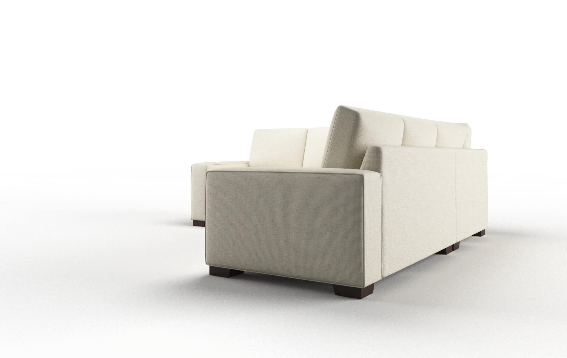 Monaco Phoenix Ivory Sectional espresso legs 4