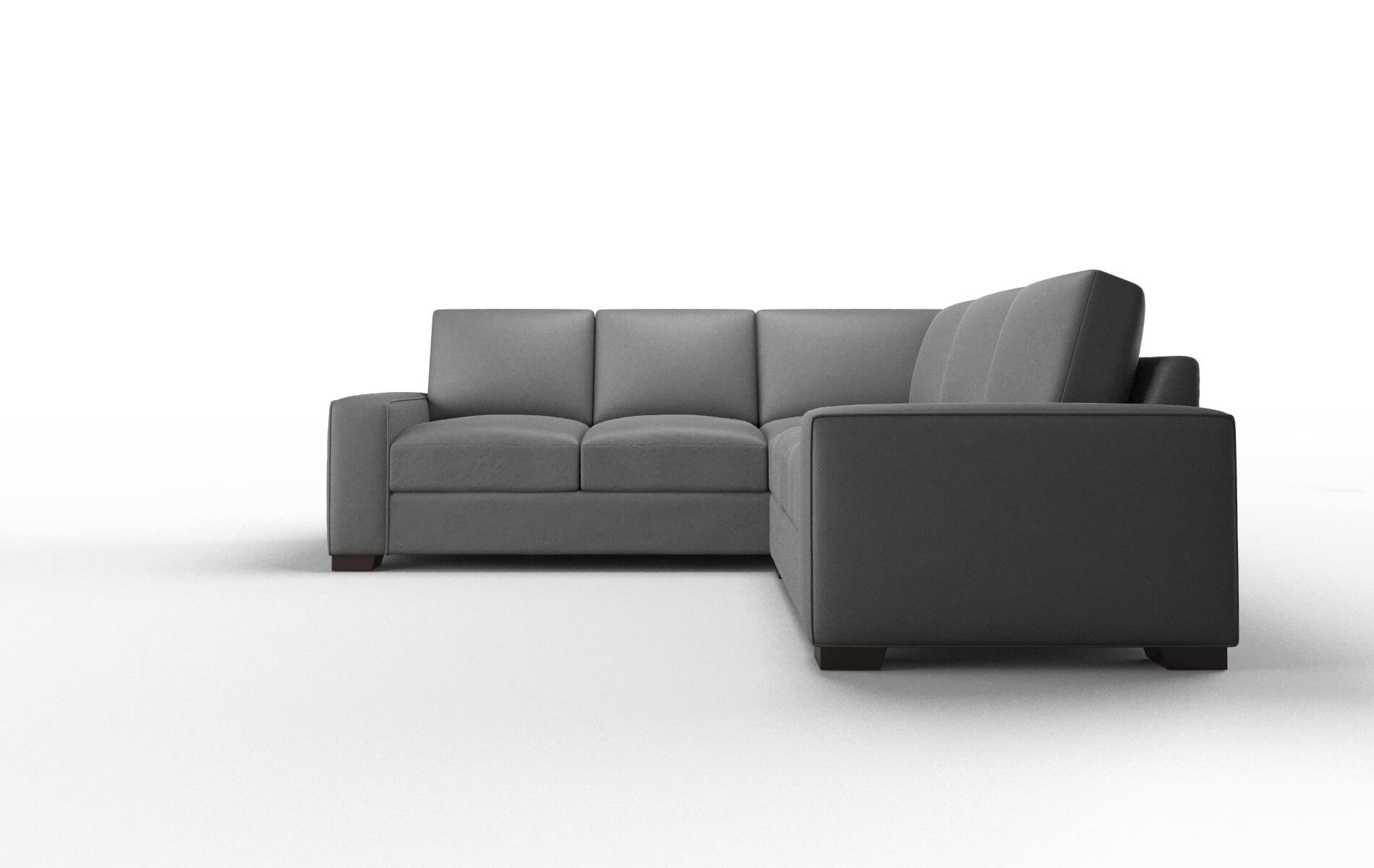 Monaco Rocket Charcoal Sectional espresso legs 5