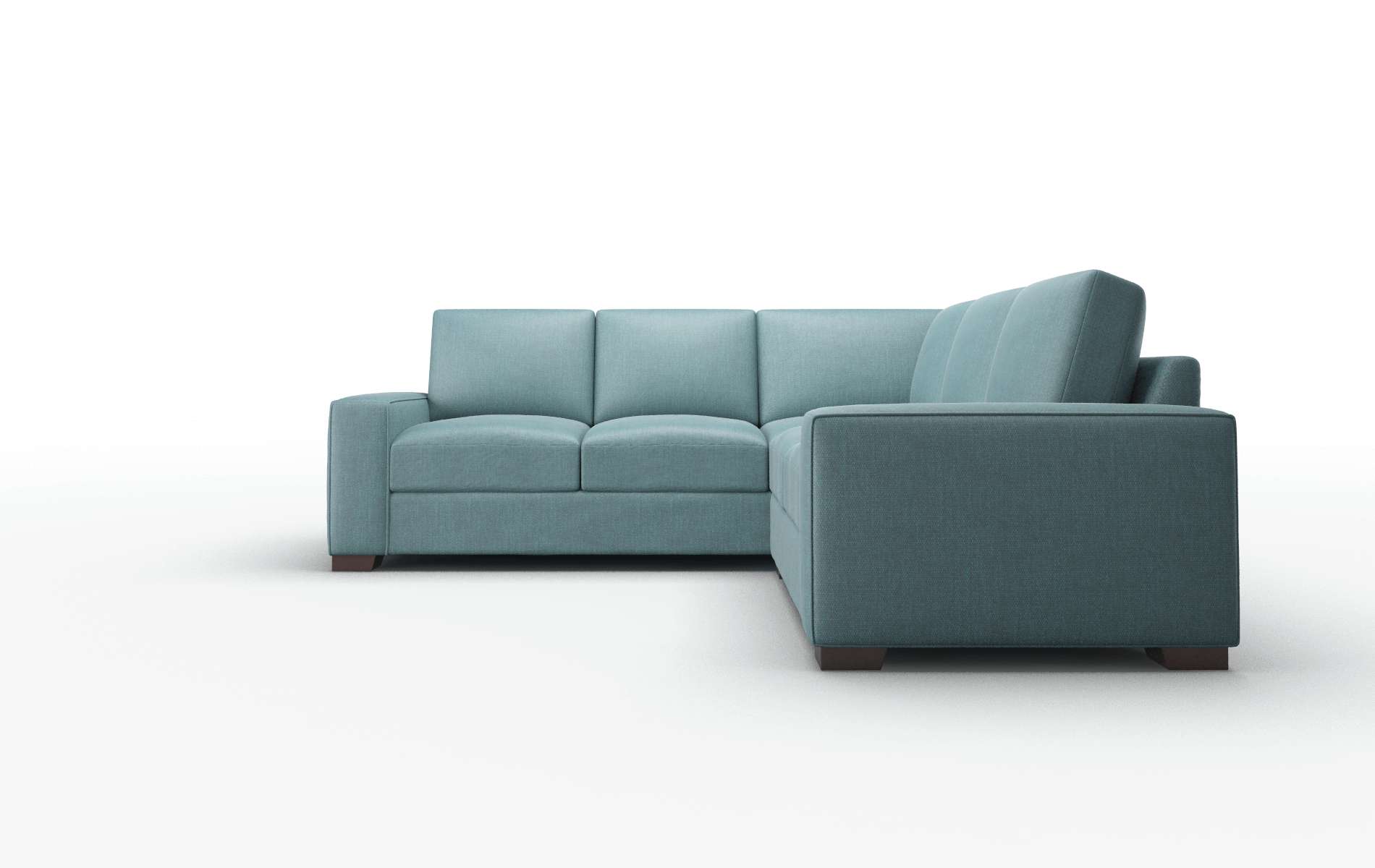 Monaco Rocket Peacock Sectional espresso legs 5