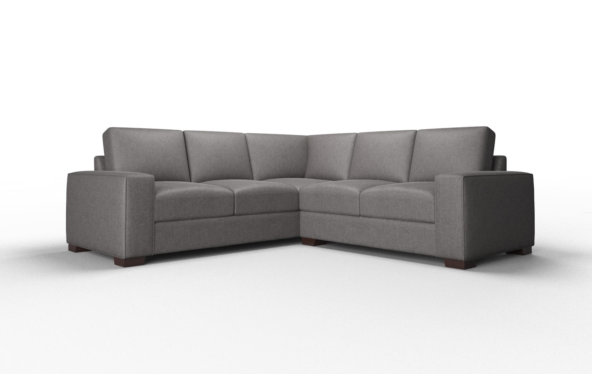 Monaco Sasha Grey Sectional espresso legs 1