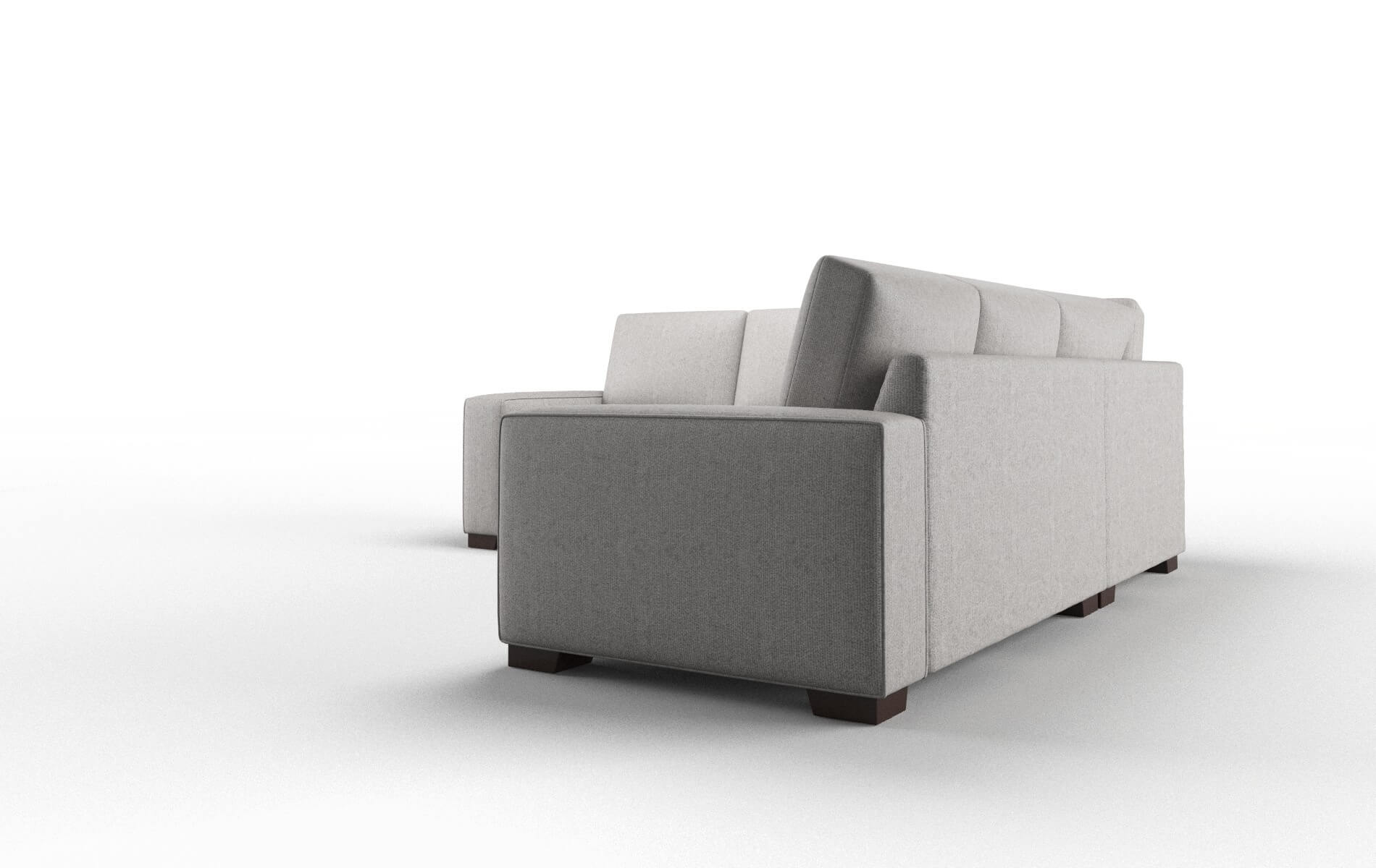 Monaco Sasha Silver Sectional espresso legs 4