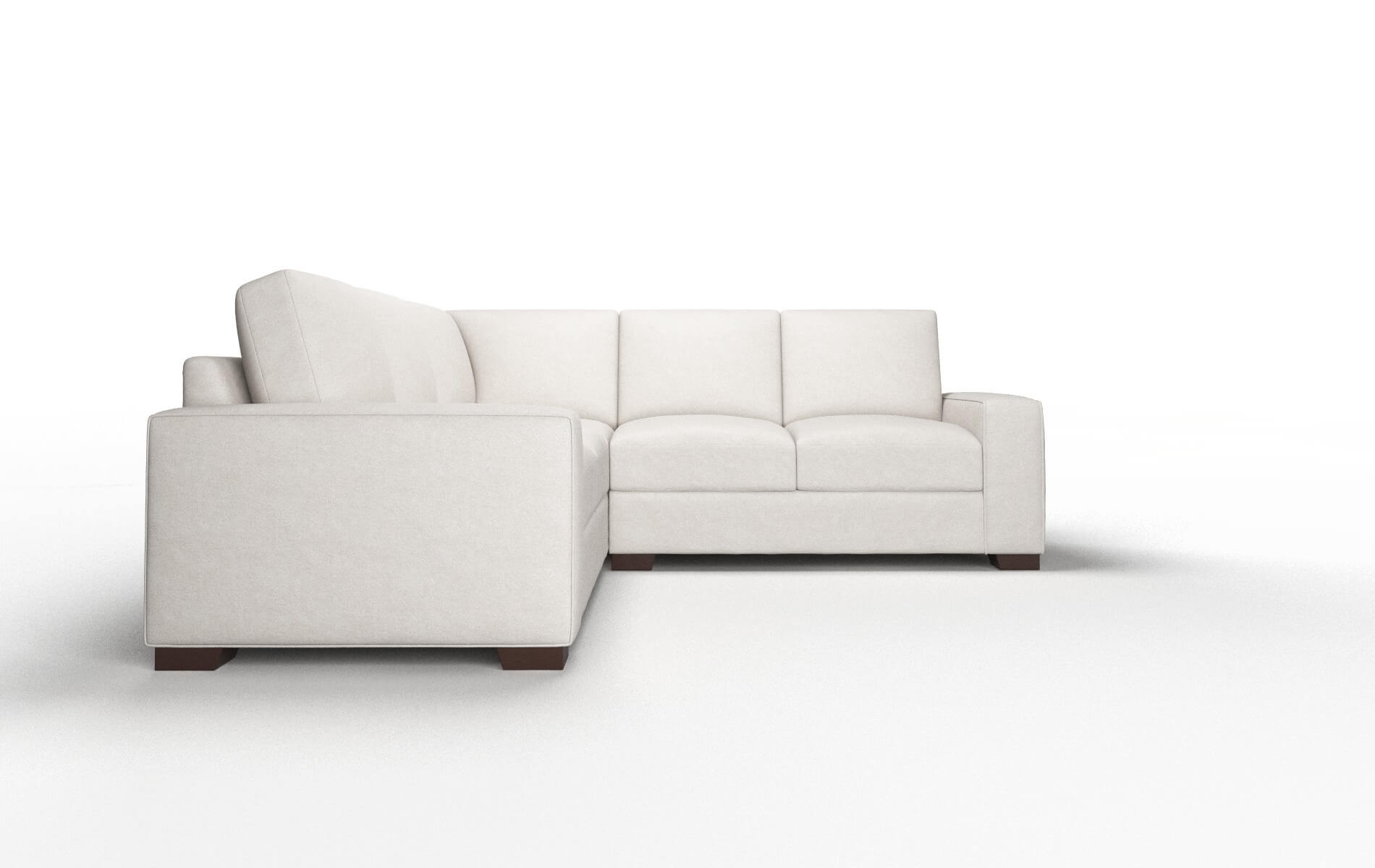 Monaco Suave Dove Sectional espresso legs 2