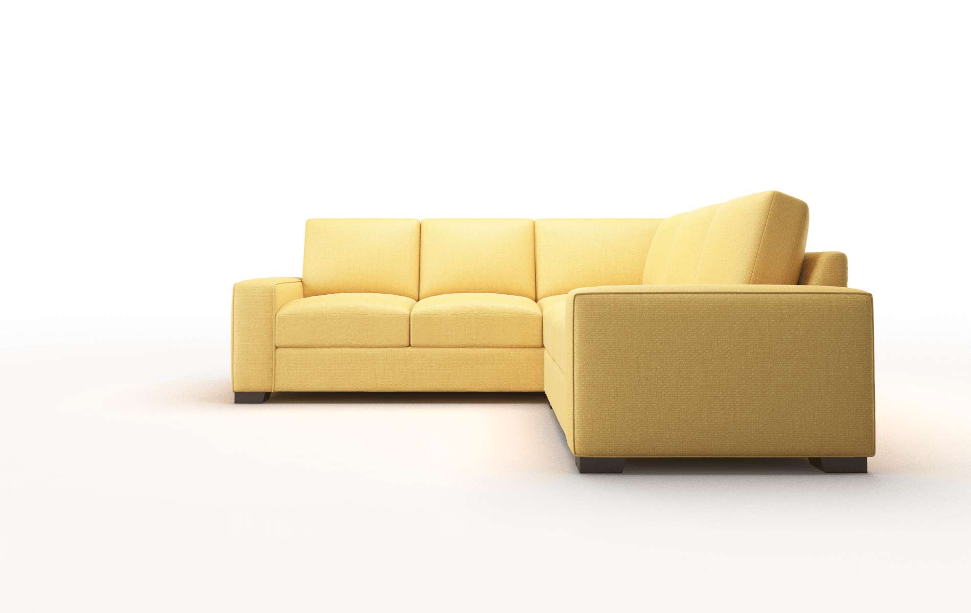 Monaco Tess Turmeric Sectional espresso legs 5