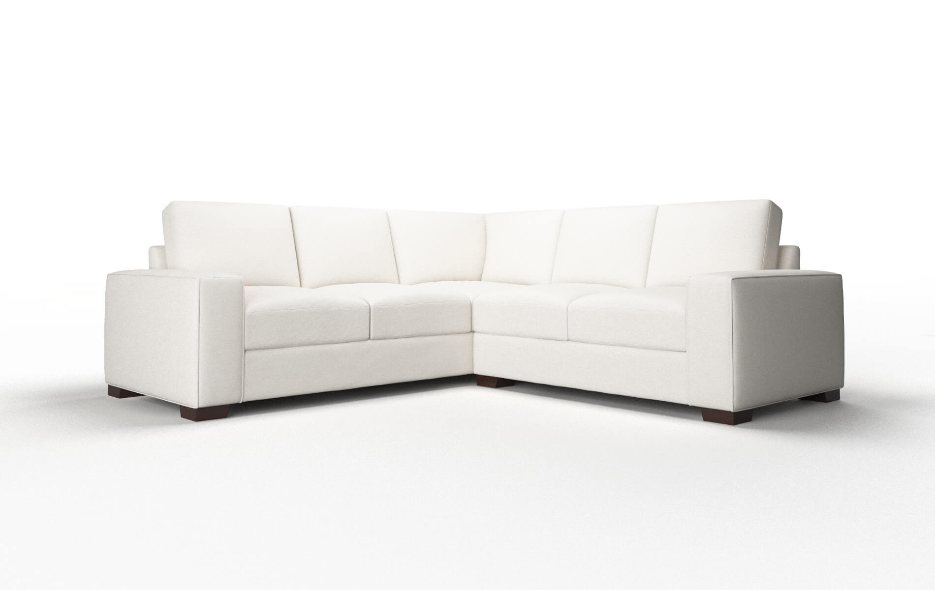 Monaco Venice Eggshell Sectional espresso legs 1