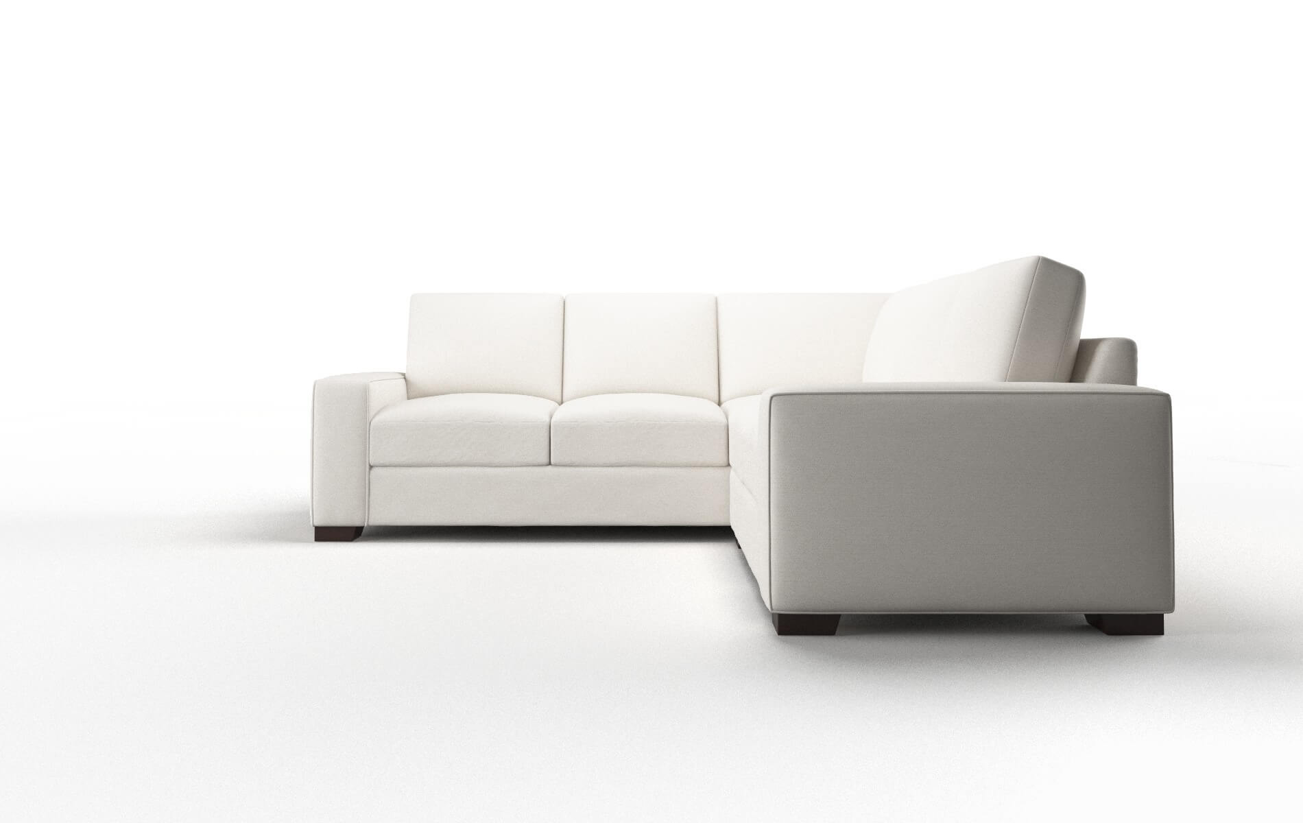 Monaco Venice Eggshell Sectional espresso legs 5