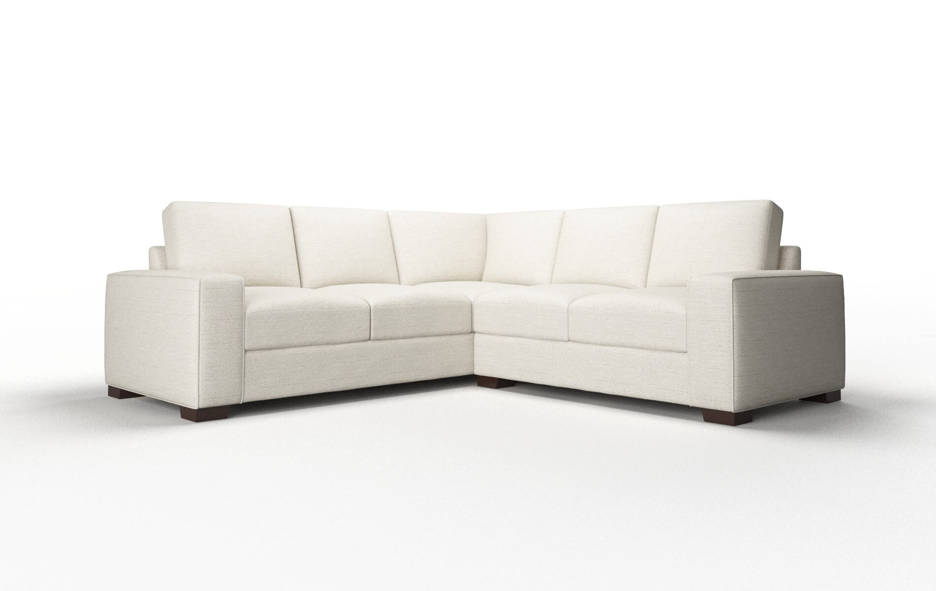 Monaco Venus Cream Sectional espresso legs 1