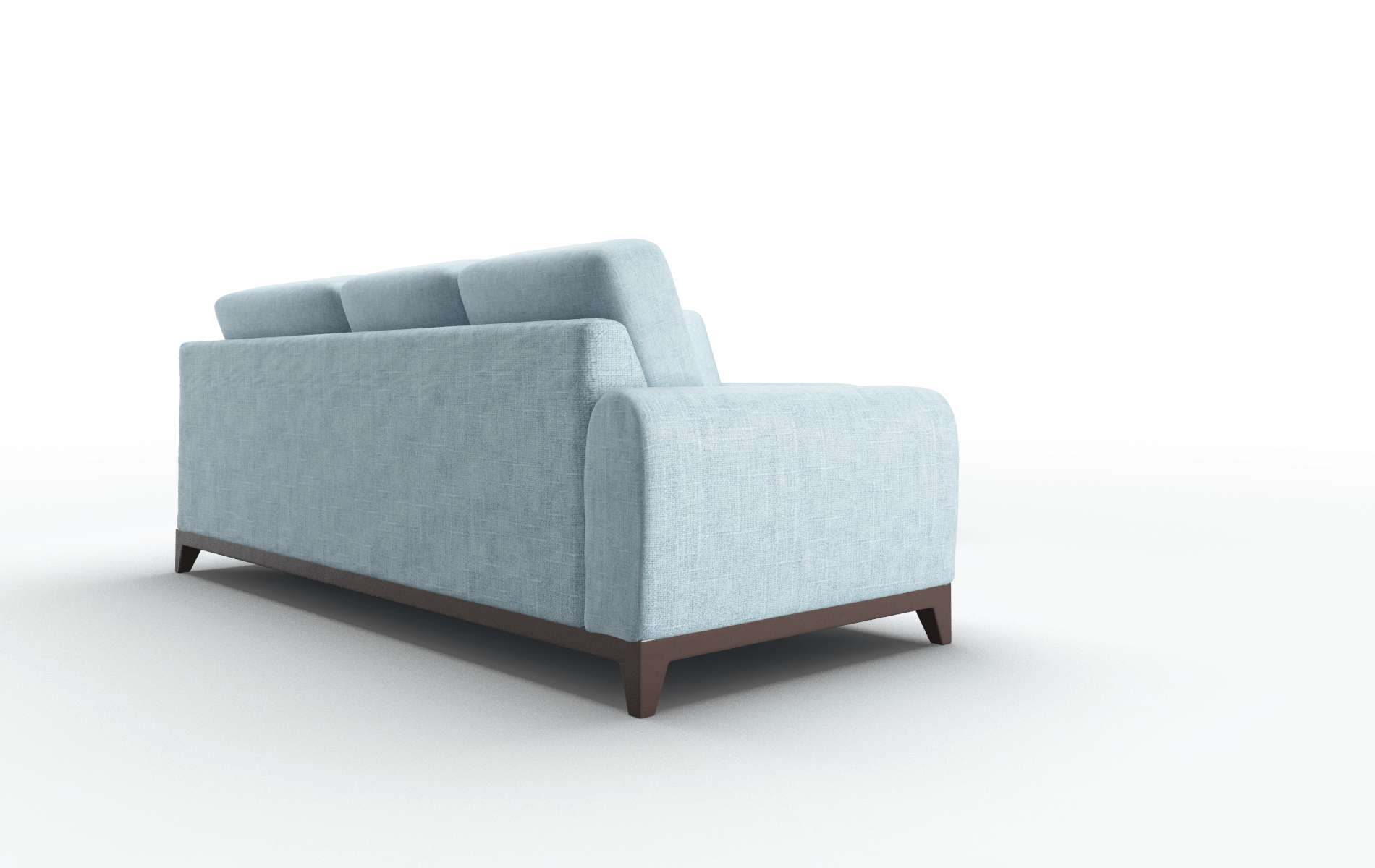 Mykonos Atlas Turquoise Sectional espresso legs 3