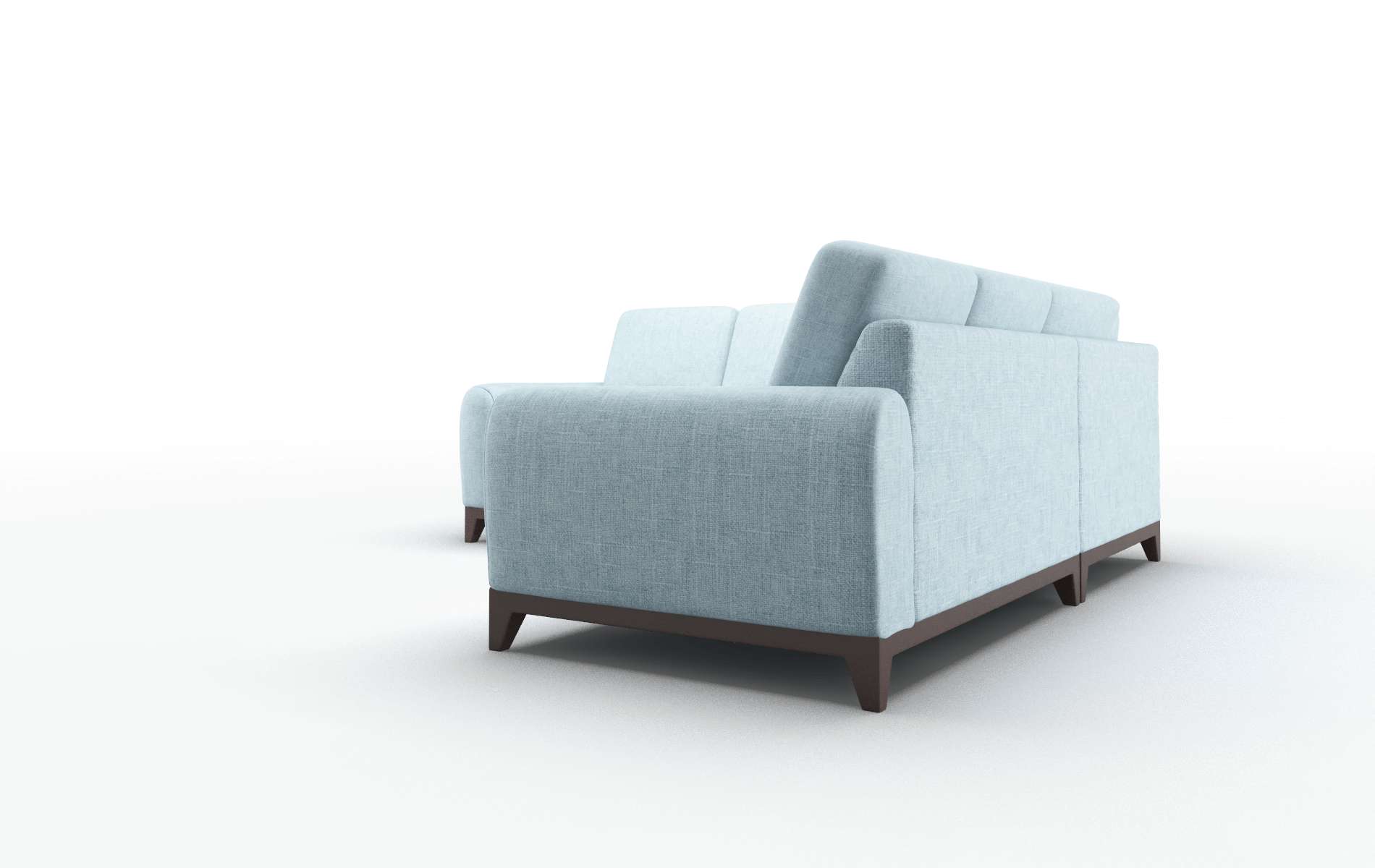 Mykonos Atlas Turquoise Sectional espresso legs 4