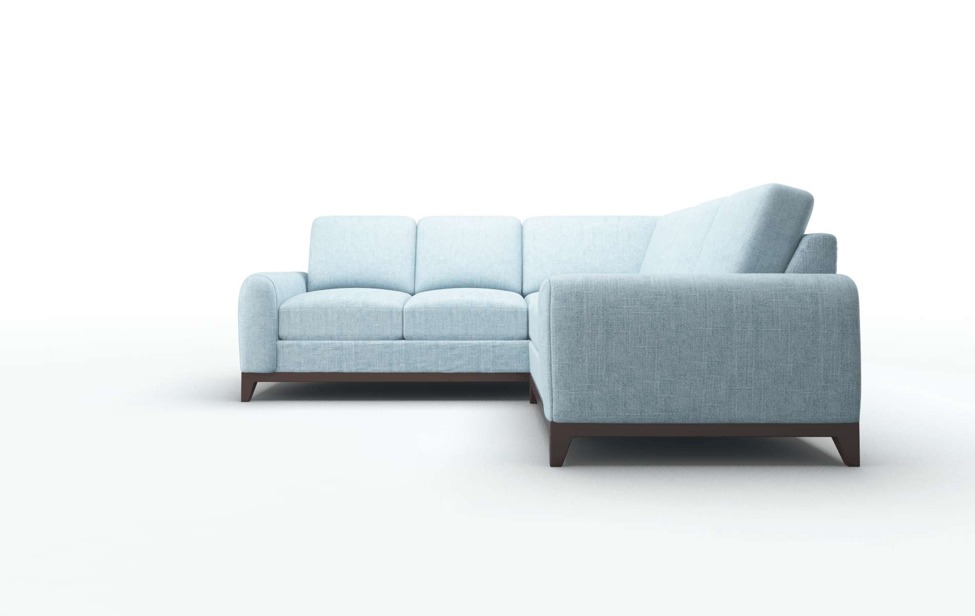 Mykonos Atlas Turquoise Sectional espresso legs 5