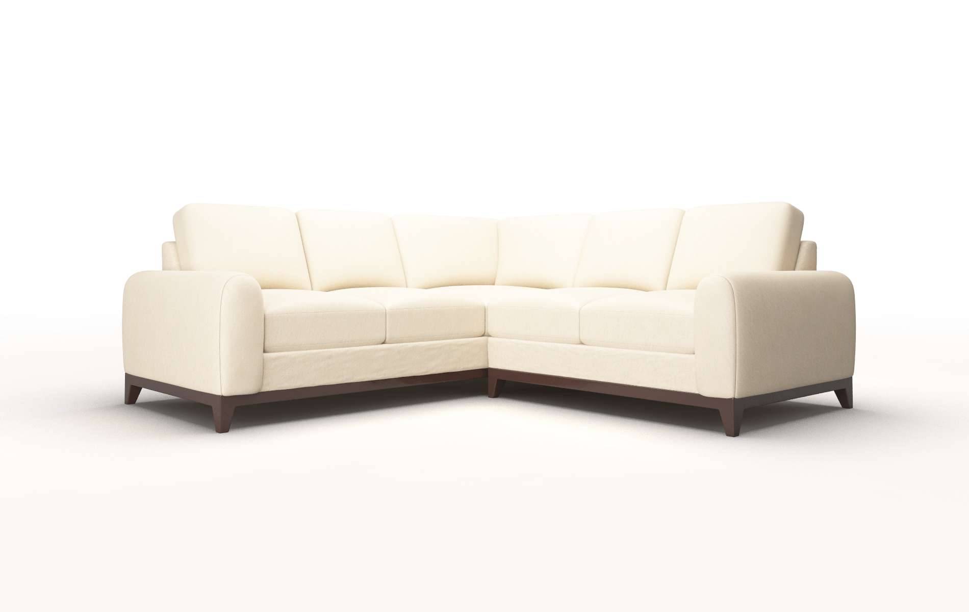 Mykonos Bella Buckwheat Sectional espresso legs 1