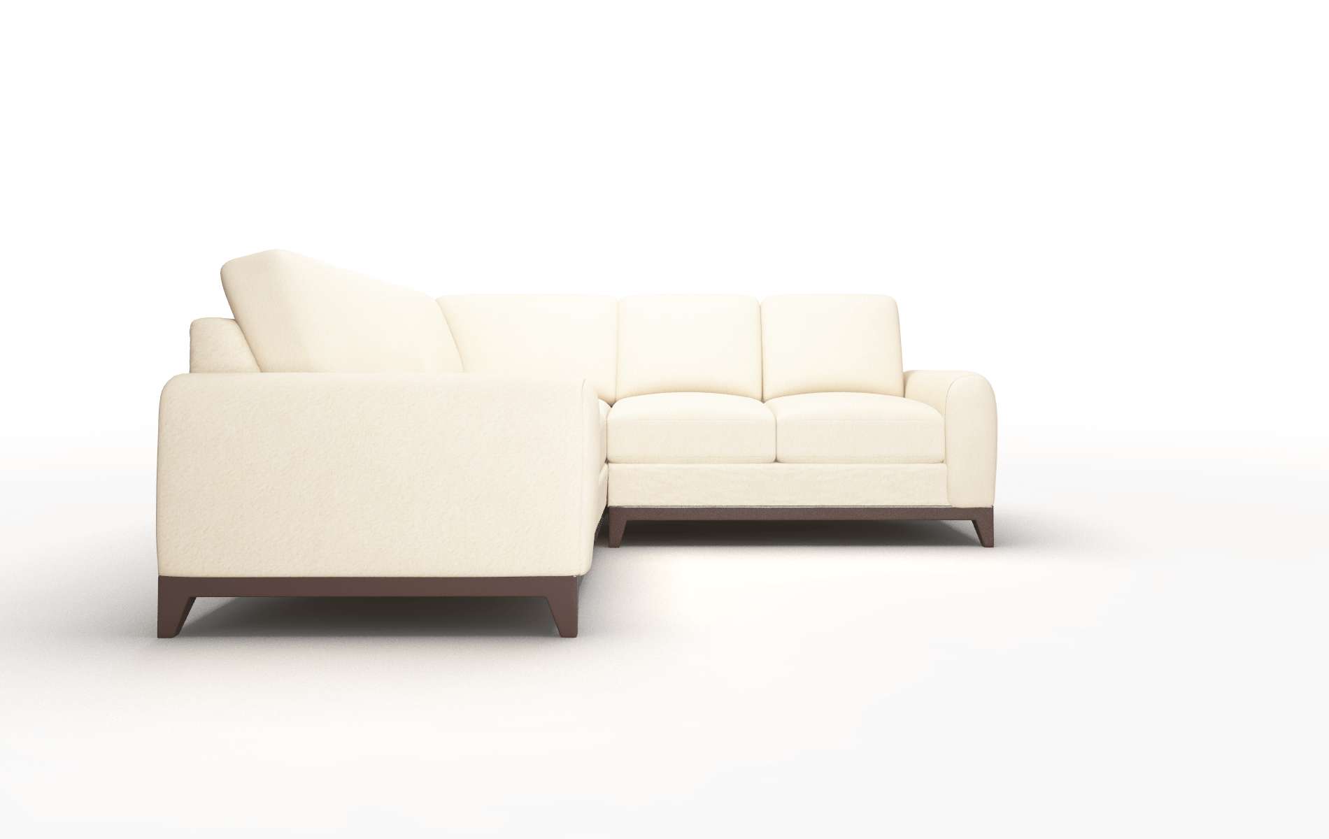 Mykonos Bella Buckwheat Sectional espresso legs 2