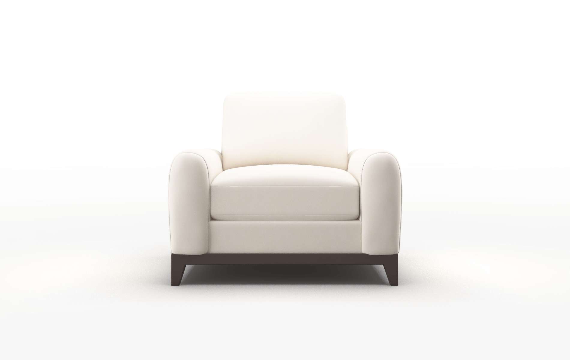 Mykonos Blanche milky Chair Espresso Legs  1