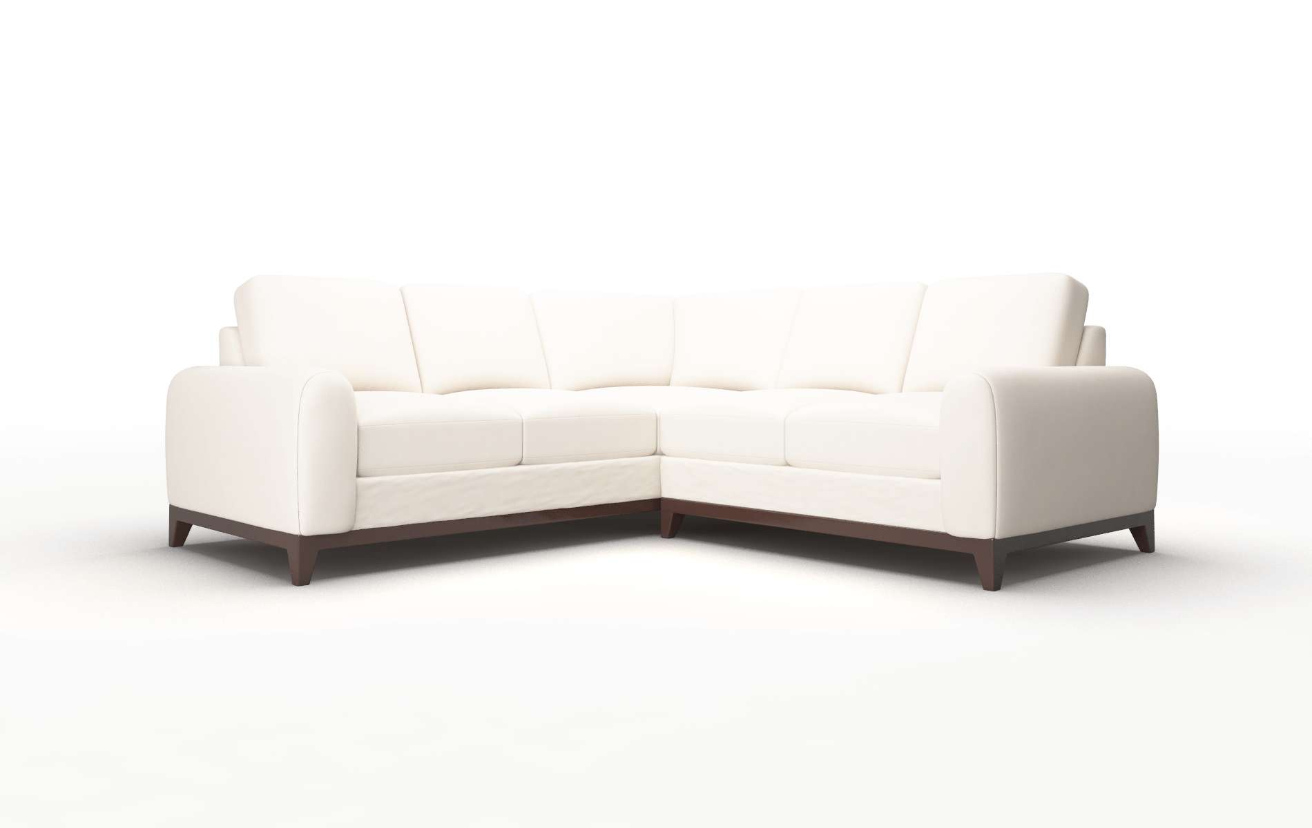 Mykonos Blanche milky Sectional Espresso Legs  1