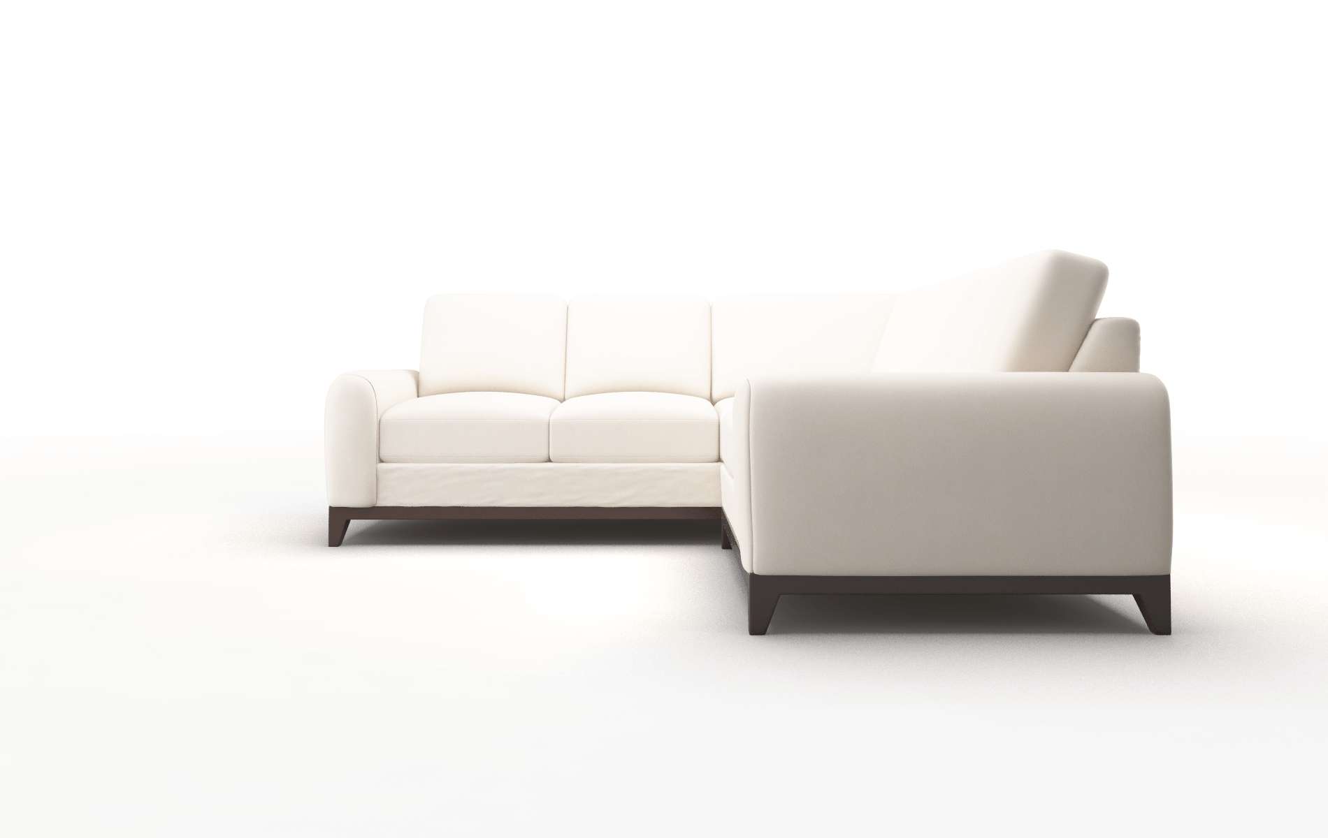 Mykonos Blanche Milky Sectional espresso legs 5