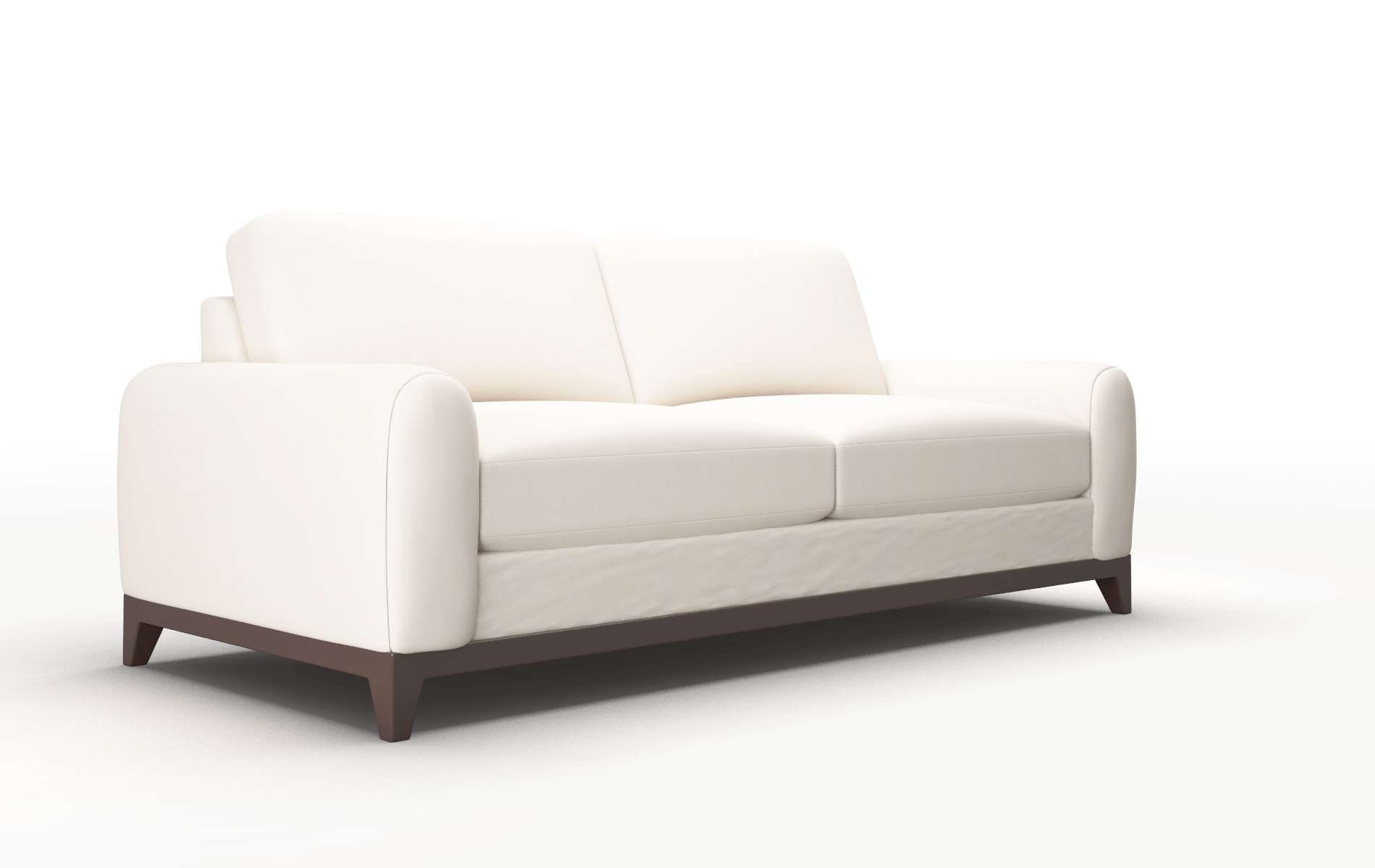 Mykonos Blanche Milky Sofa espresso legs 2