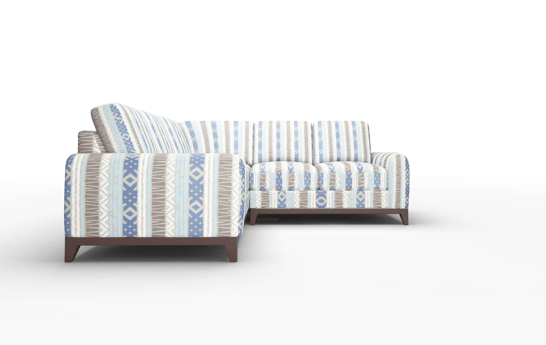 Mykonos Bodhi Indigo Sectional espresso legs 2
