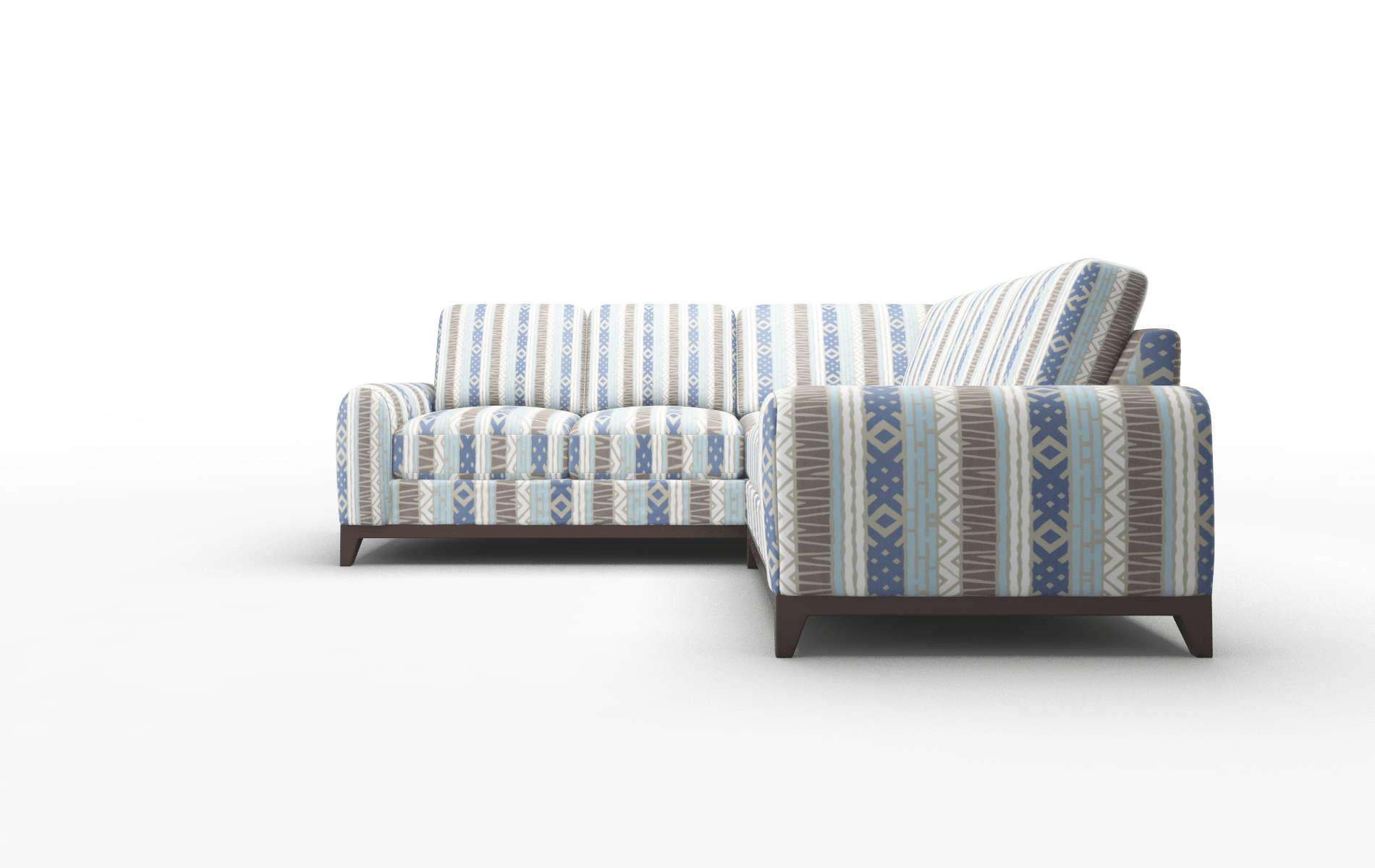 Mykonos Bodhi Indigo Sectional espresso legs 5