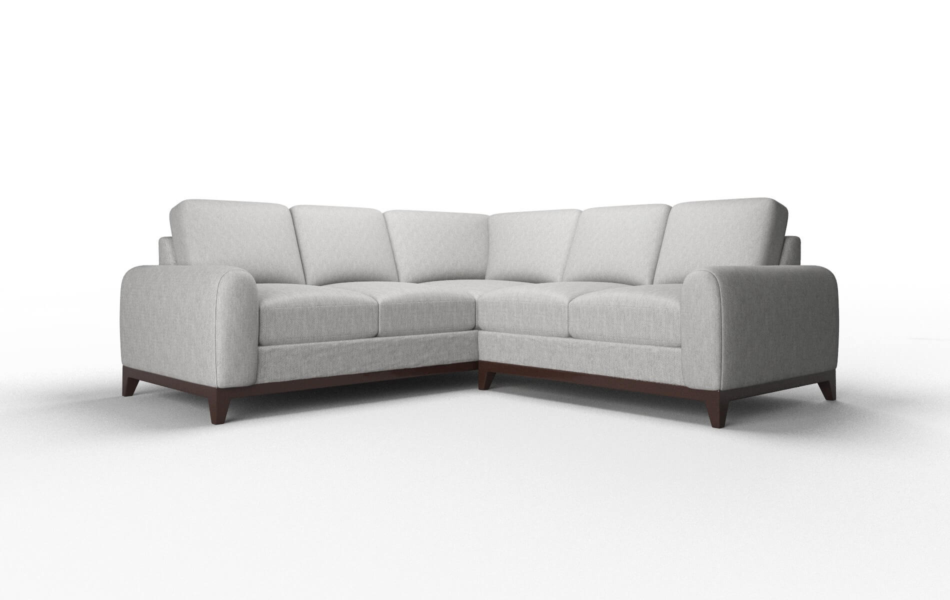 Mykonos Bungalow Graphite Sectional espresso legs 1