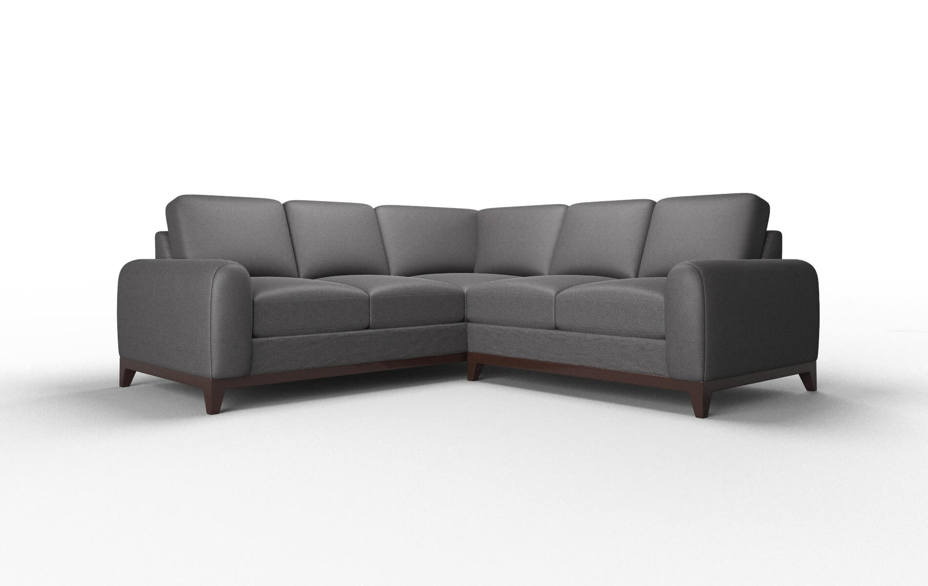 Mykonos Catalina Charcoal Sectional espresso legs 1