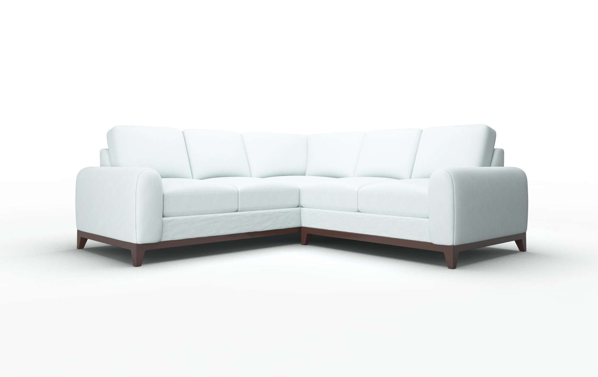 Mykonos Clyde Cornflower Sectional espresso legs 1