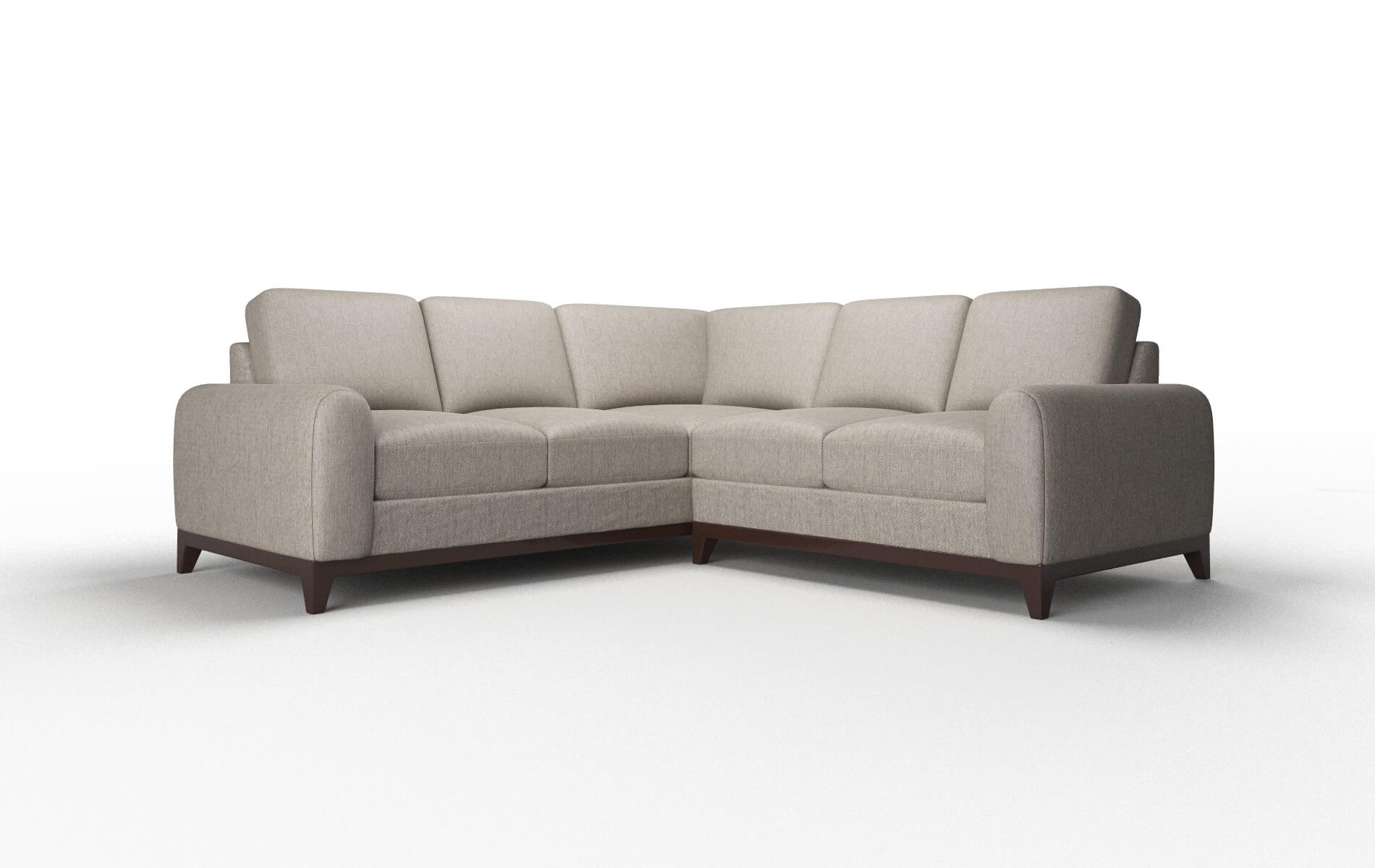 Mykonos Cosmo Taupe Sectional espresso legs 1